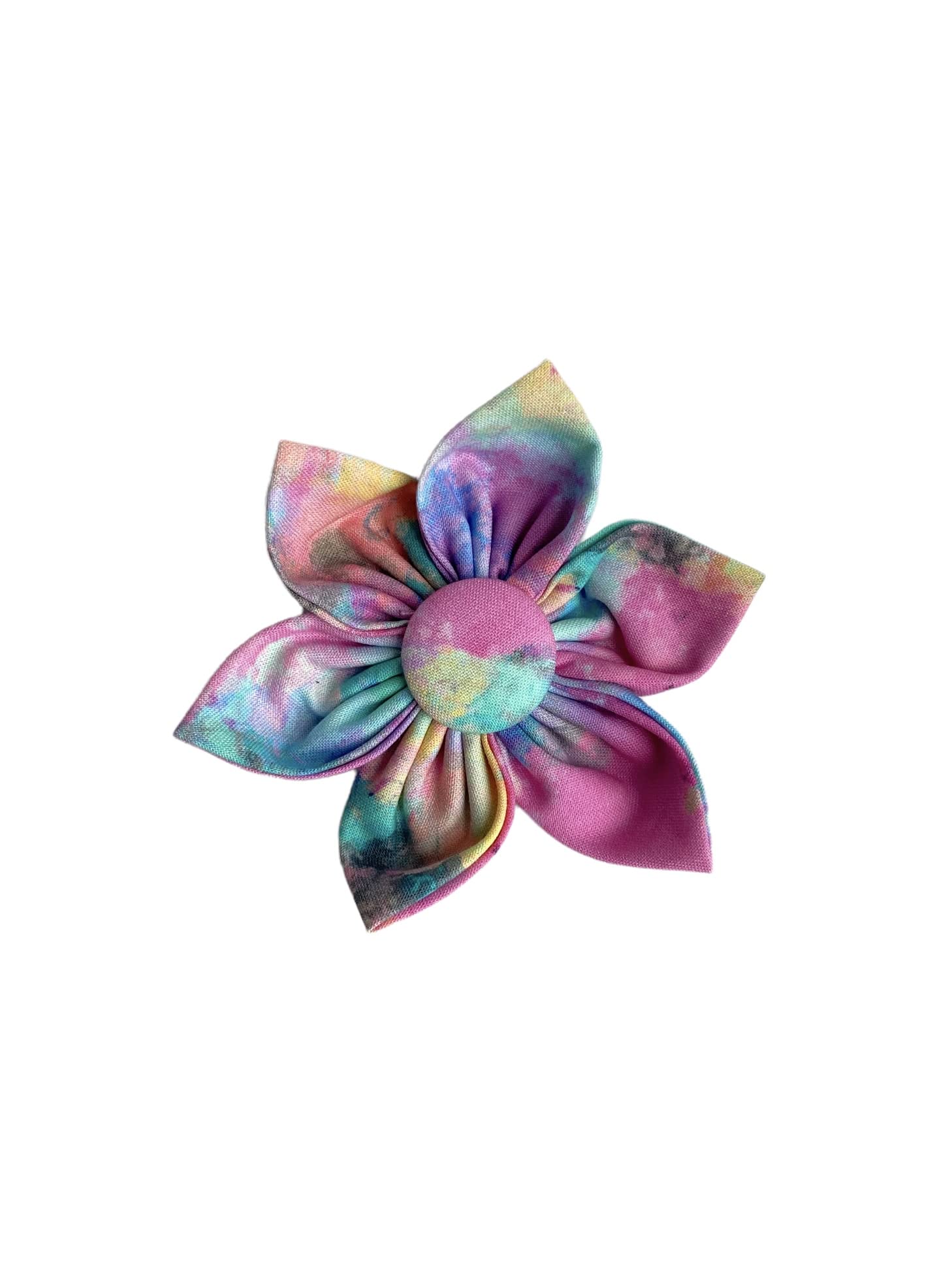 Tie Dye Dog Collar Flower Accessory - Cute Floral Pet Collar Decor for Small & Medium Dogs - Perfect for Parties, Photos & Daily Walks
