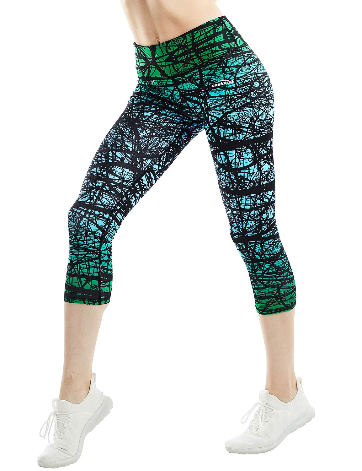 COOLOMG Women's High-Waisted Yoga Leggings with Hidden Pockets - Breathable Workout Tights for Running, Gym & Lounge