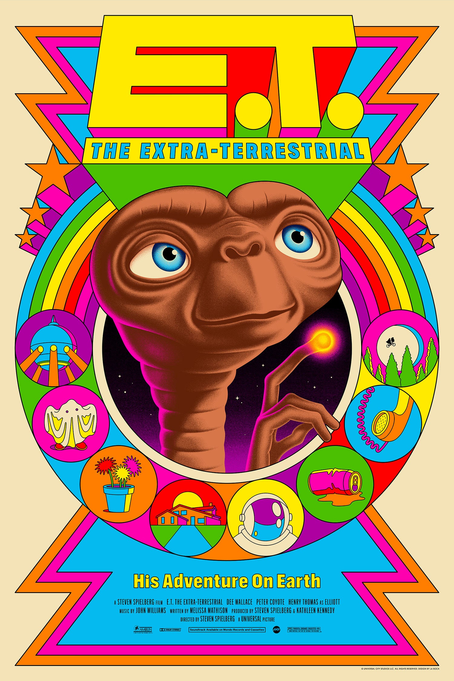 E.T. the Extra-Terrestrial Movie Poster - Classic 1982 Film Wall Art for Home Theater Decor, Kids Room, and Sci-Fi Fan Collectibles