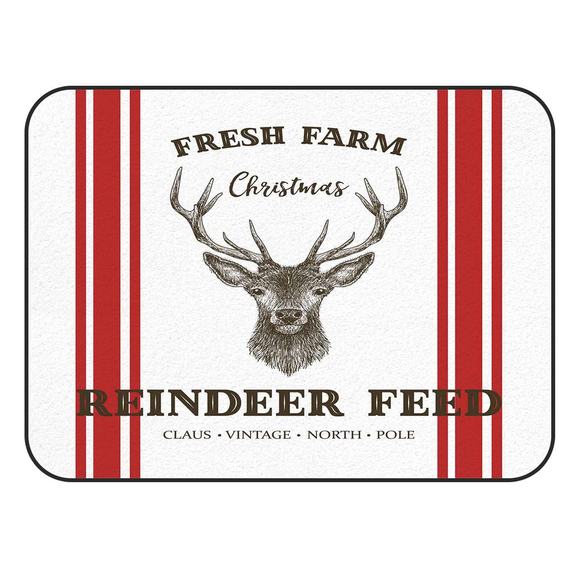 LooPoP Christmas Themed Non-Slip Large Area Rug 5'x8' - Washable Farmhouse Decor for Bedroom, Nursery, Living Room | Holiday Reindeer Design for Kids & Baby Rooms | Perfect for Cozy Winter Home Decor