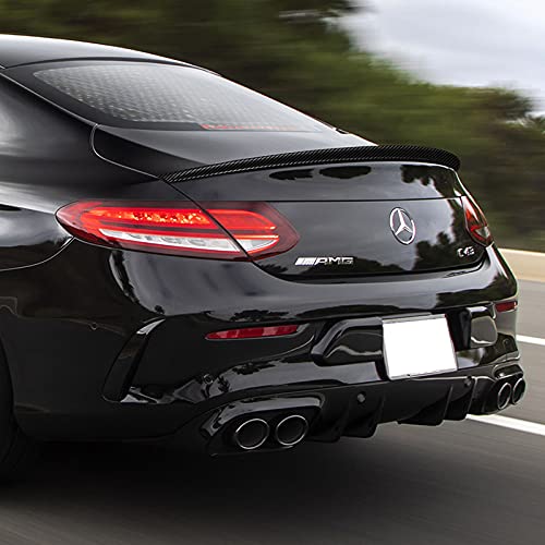 Carbon Fiber AMG-Style Rear Trunk Spoiler for 2017-2021 Mercedes-Benz C-Class W205 Coupe - Black - Enhances Aerodynamics & Sporty Look - Perfect for Car Enthusiasts & Performance Upgrades