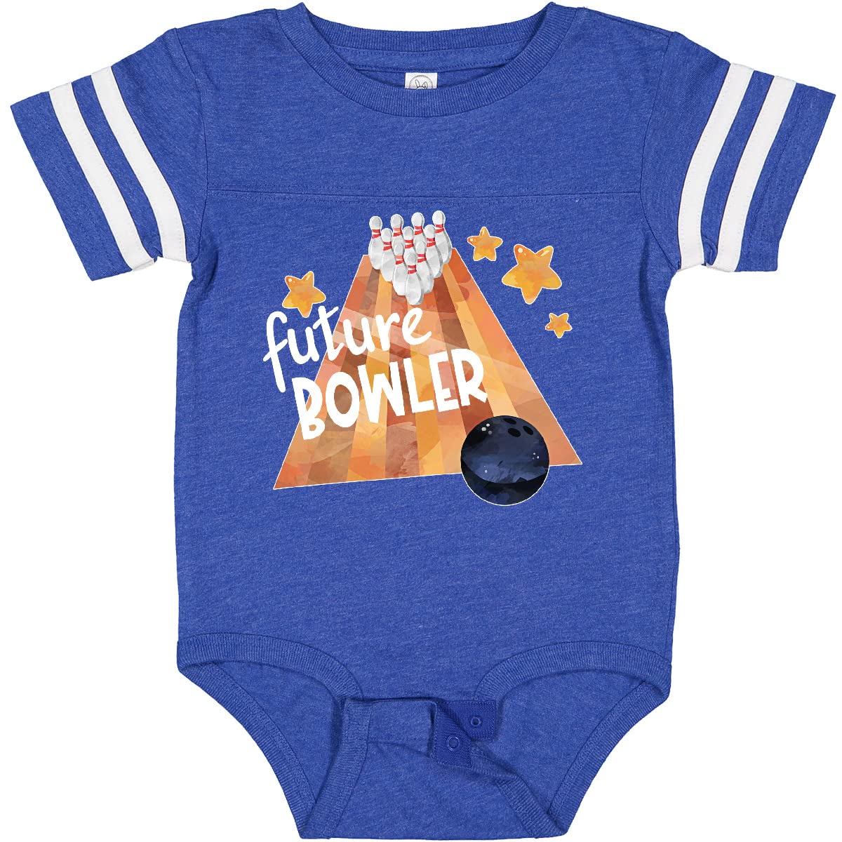 Inktastic Future Bowler Bowling Ball and Pins Baby Bodysuit - Cute Infant Onesie for Bowling Fans, Baby Shower Gift, Family Bowling Outfits