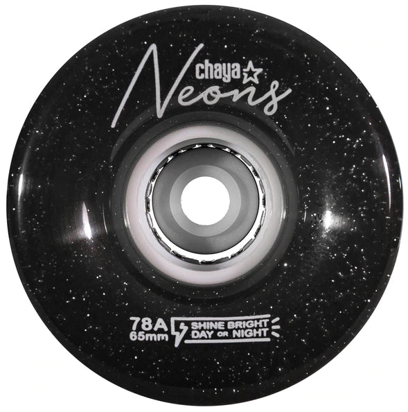 Chaya Neons Light Up Wheels 4pk - LED Glow Skate Wheels for Roller Skates & Inline Skates - Perfect for Night Skating, Rink Parties & Outdoor Fun
