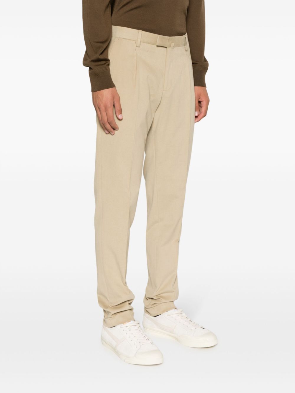 Briglia Women's Casual Beige Trousers - Comfortable High Waist Pants for Work, Office & Everyday Wear
