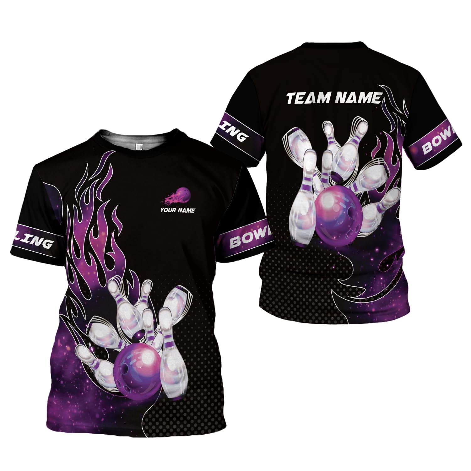Custom Bowling Shirts for Men & Women - Personalized Unisex Bowling Jerseys with Team Logo Printing - Perfect for Bowling Leagues, Tournaments, and Casual Wear