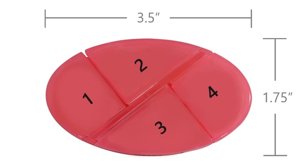 e-Pill 4 Times a Day x 7 Day Weekly Pill Organizer with Timer - Vitamin & Medicine Reminder Box for Daily Medication Management - Perfect for Travel, Elderly Care & Health Routine Organization