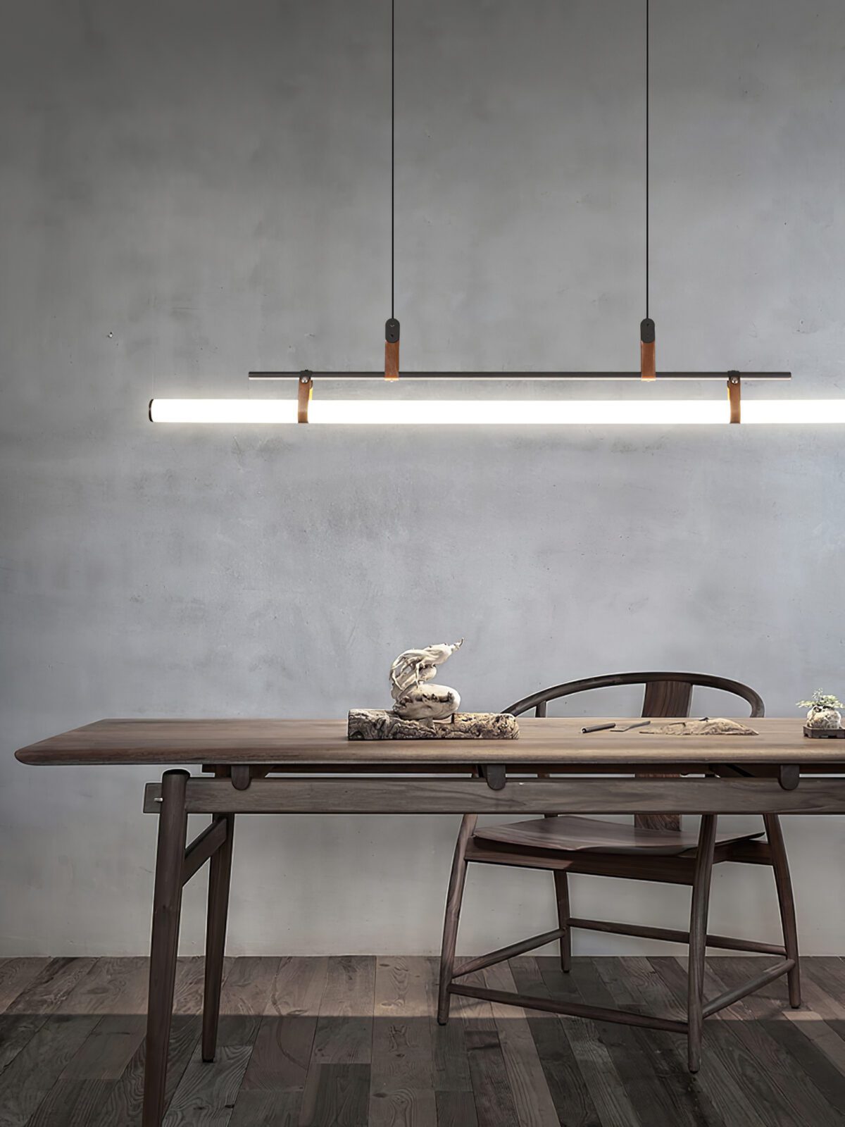 Modern Eden Linear Pendant Light - Sleek Minimalist Hanging Fixture for Kitchen Island, Dining Room & Bedroom Lighting - Adjustable LED Chandelier for Contemporary Home Decor