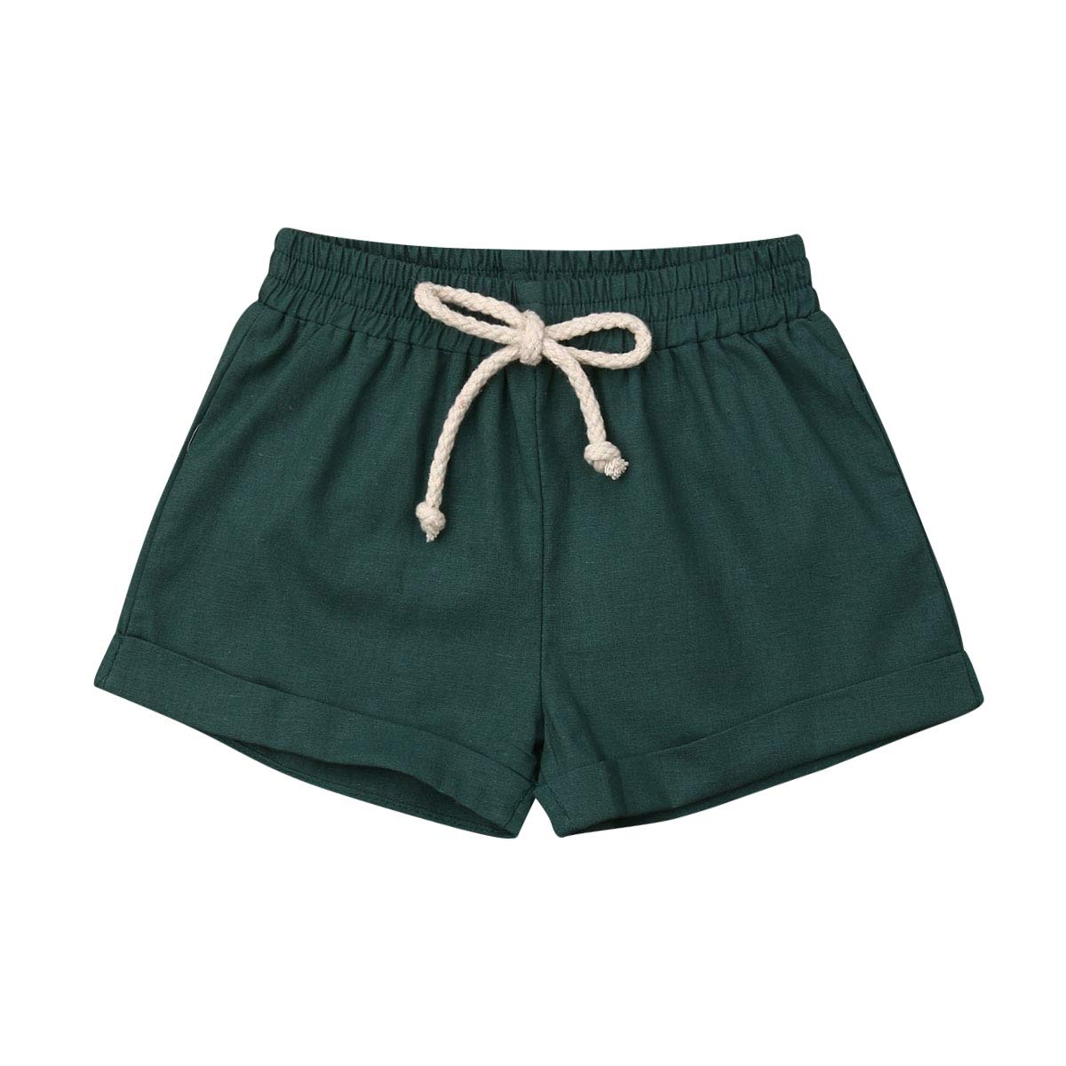 Liyamiee Baby Cotton Linen Shorts - Toddler Summer Clothes for Boys & Girls