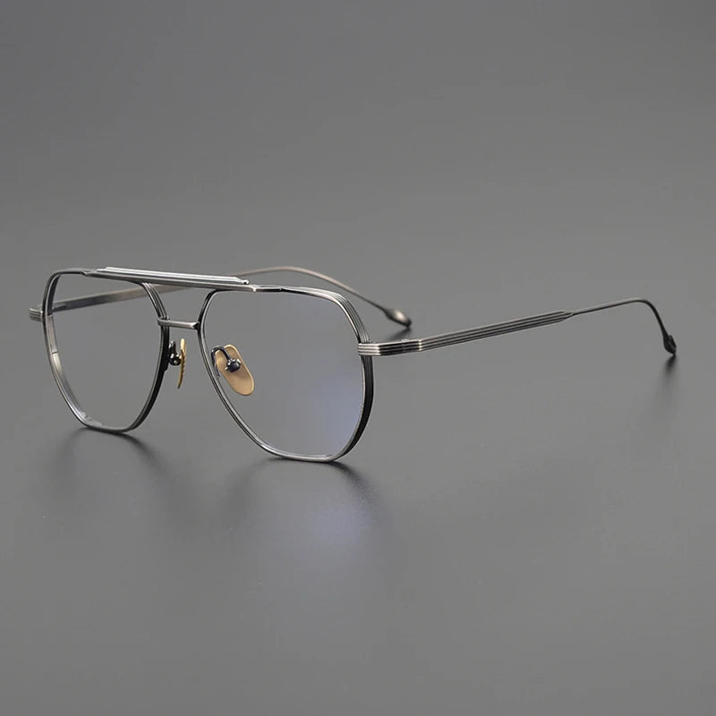 Stylish Unisex Black Titanium Oval Full Rim Double Bridge Eyeglasses - Jr39 - Perfect for Reading, Work & Fashion Accessories