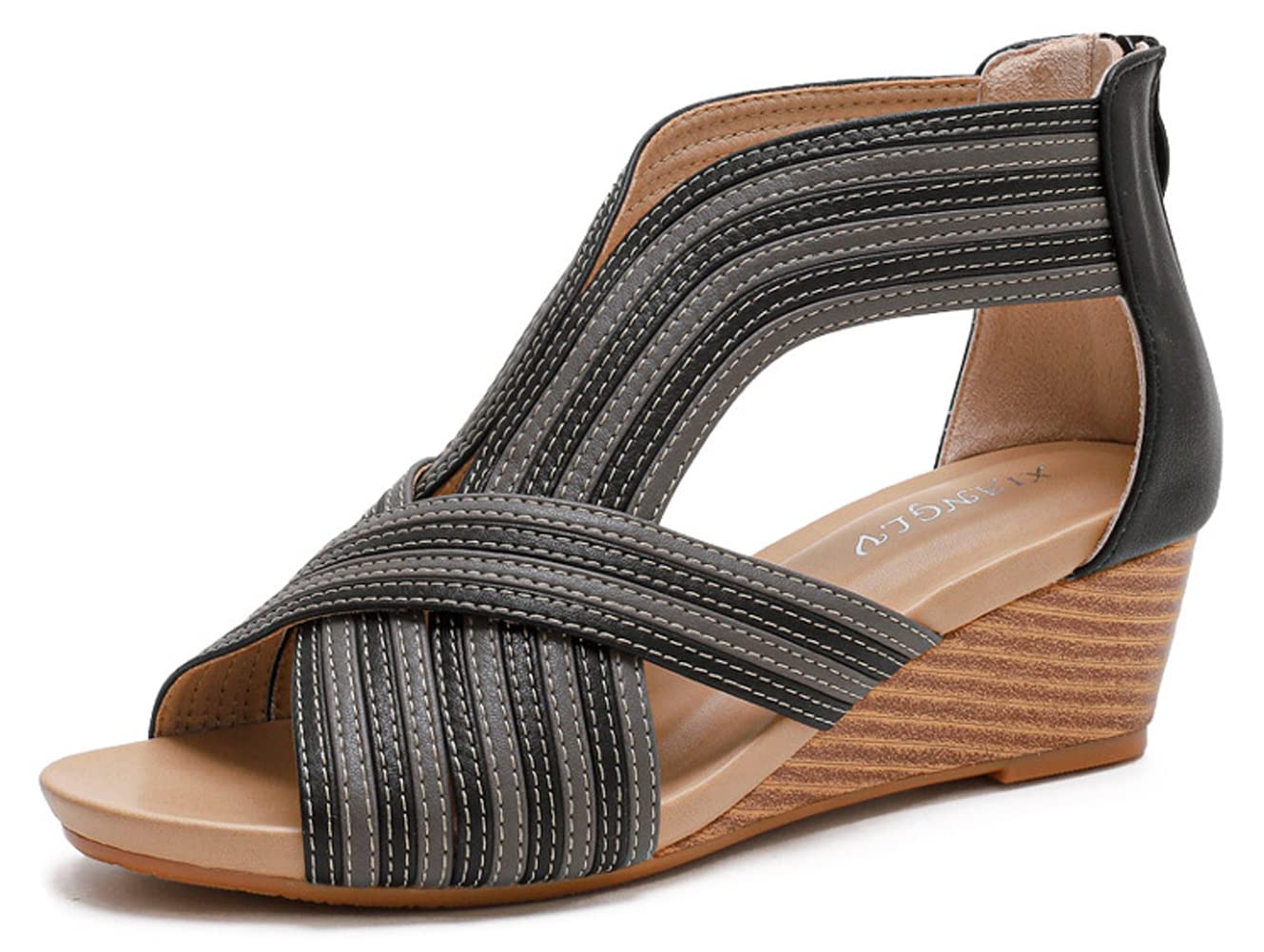 Women's Wedge Sandals - Casual Summer Bohemian Fish Mouth Roman Sandals for Women | Comfortable & Stylish for Beach, Vacation, and Everyday Wear
