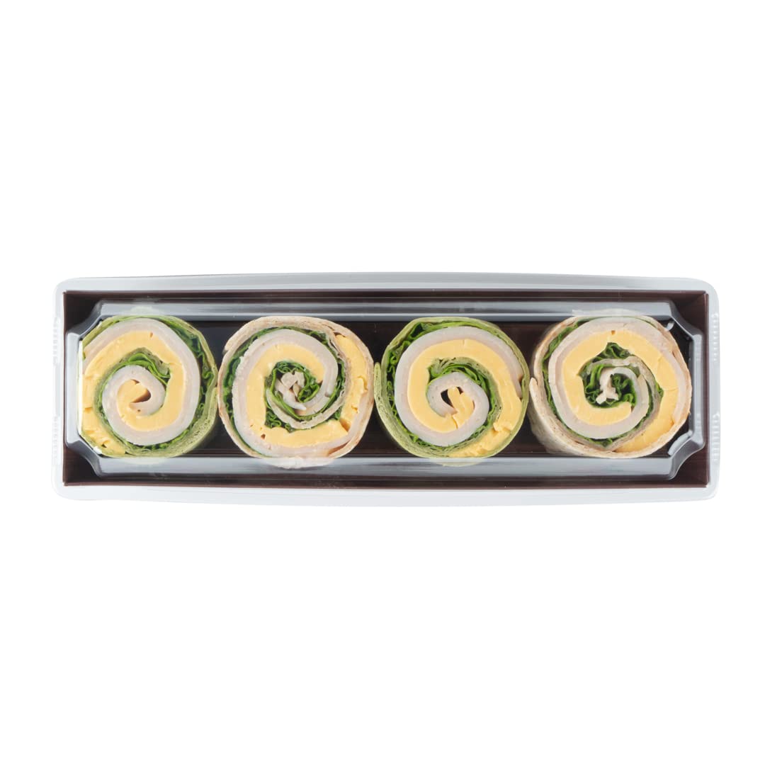Restaurantware Matsuri Vision 6.5 x 1.7 x 1.4 Inch Disposable Sushi Trays - 100 Greaseproof Wood Grain Paper Sushi Containers for Appetizers, Desserts & Takeout (Lids Sold Separately) | Perfect for Japanese Restaurants, Catering & Food Delivery