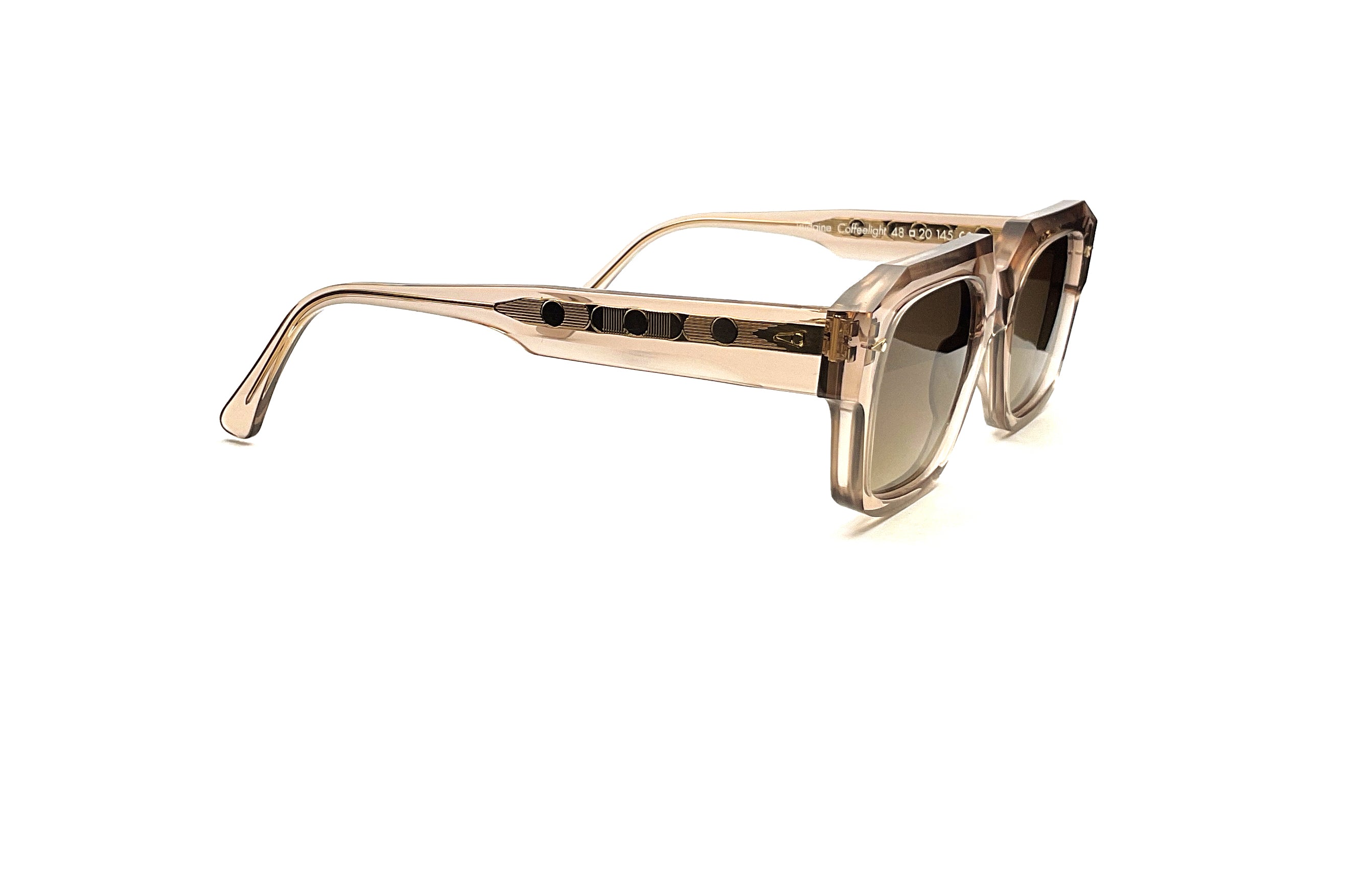 Ahlem Trudaine Sunglasses - Coffee Light Smoke Gradient Lenses for UV Protection & Fashion | Perfect for Outdoor Activities, Beach, and Driving