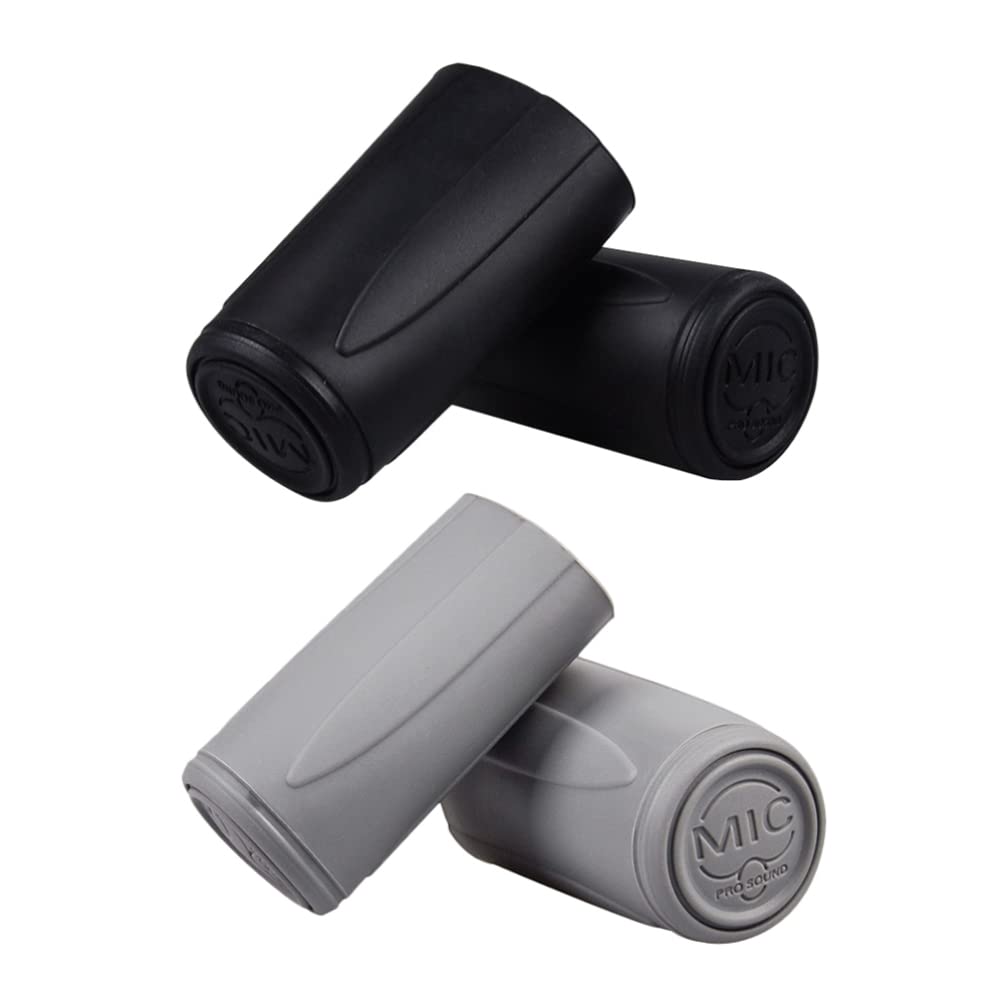 **ERINGOGO 4-Pack Colorful Microphone Battery Covers - Screw-On Caps for Handheld Mic Systems (Black, Red, Blue, Green) - Durable Replacement Parts for Stage Performances & Studio Recordings**