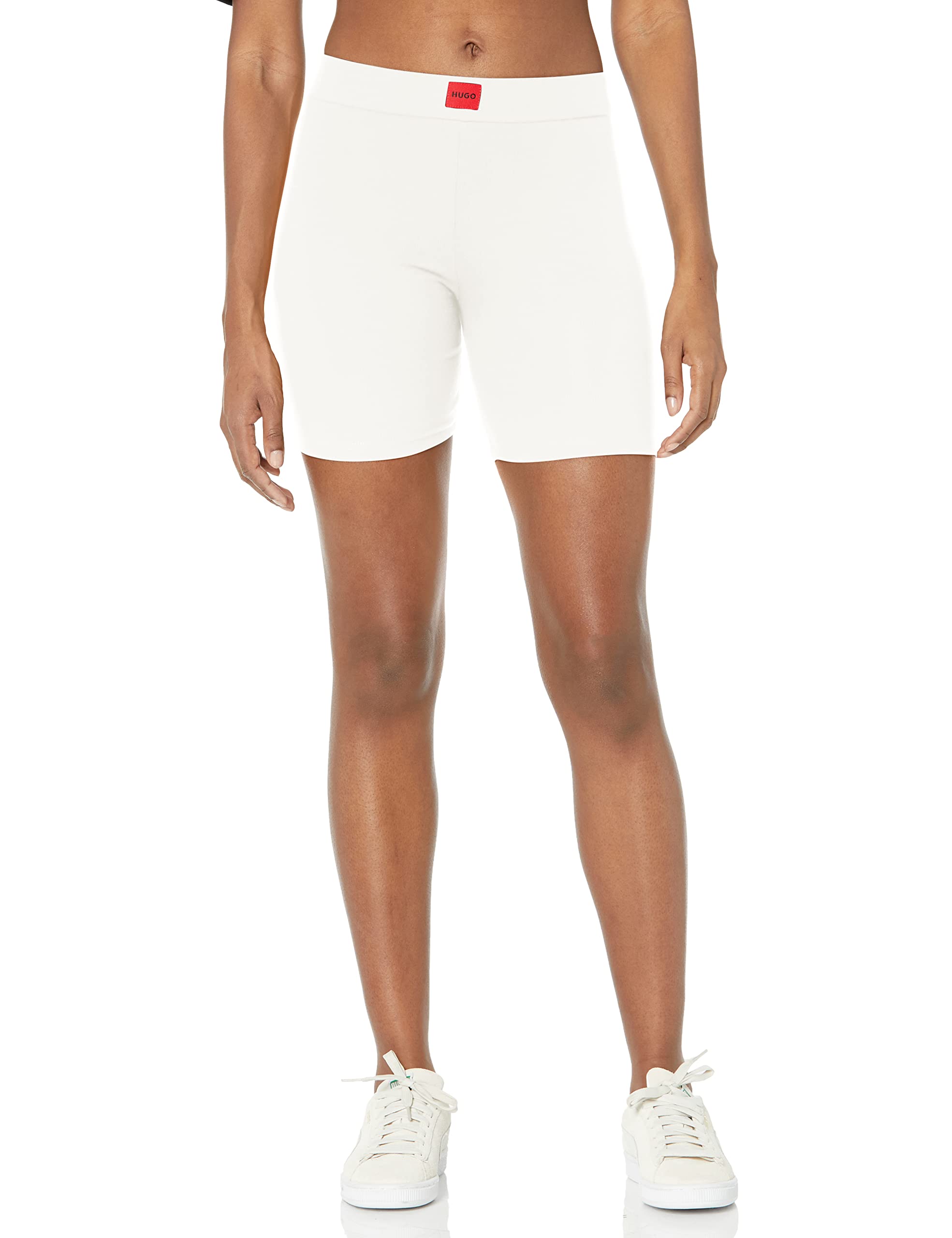 HUGO Women's Ribbed Oversized T-Shirt and Shorts Set - Comfortable Cotton Loungewear for Summer, Casual Outfits, Home Wear & Vacation Essentials