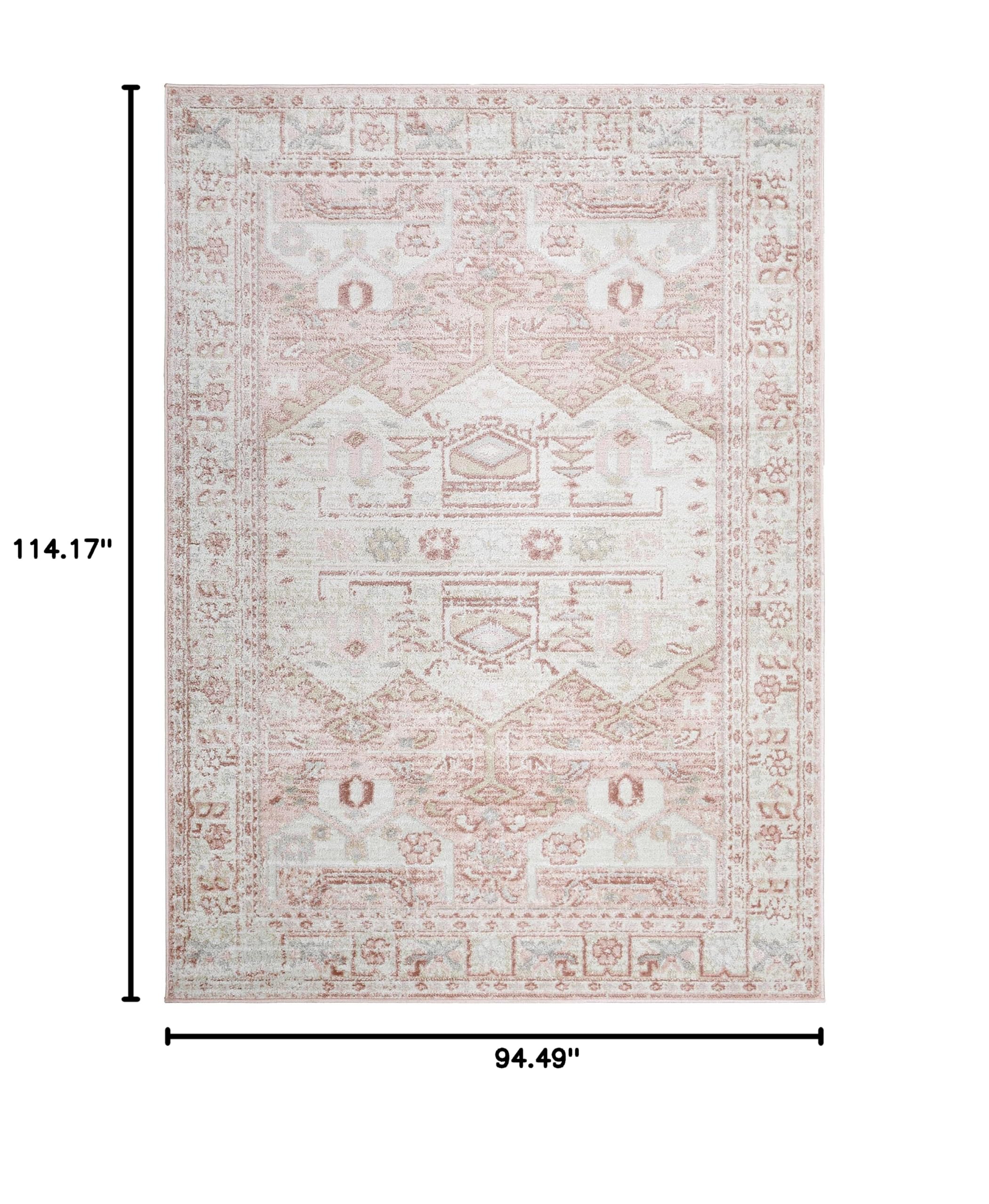 Premium Hauteloom Kendal Traditional Beige & Gray Area Rug 7'9