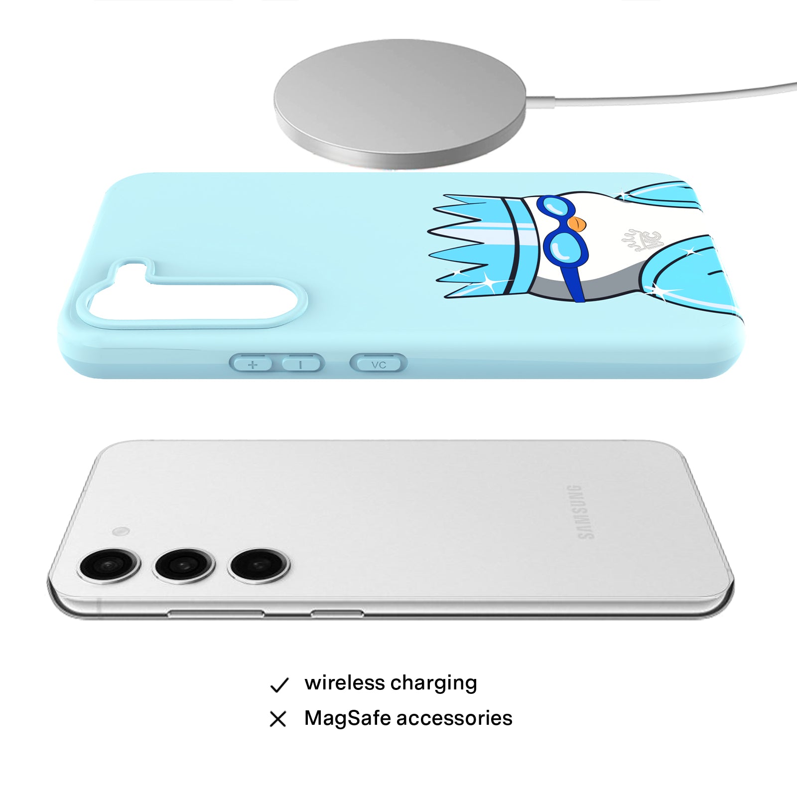 Pudgy Penguins Polar Blue Samsung Phone Case - Cute & Durable Protective Cover for Samsung Galaxy [Model] - Perfect for Everyday Use, Travel & Gifting