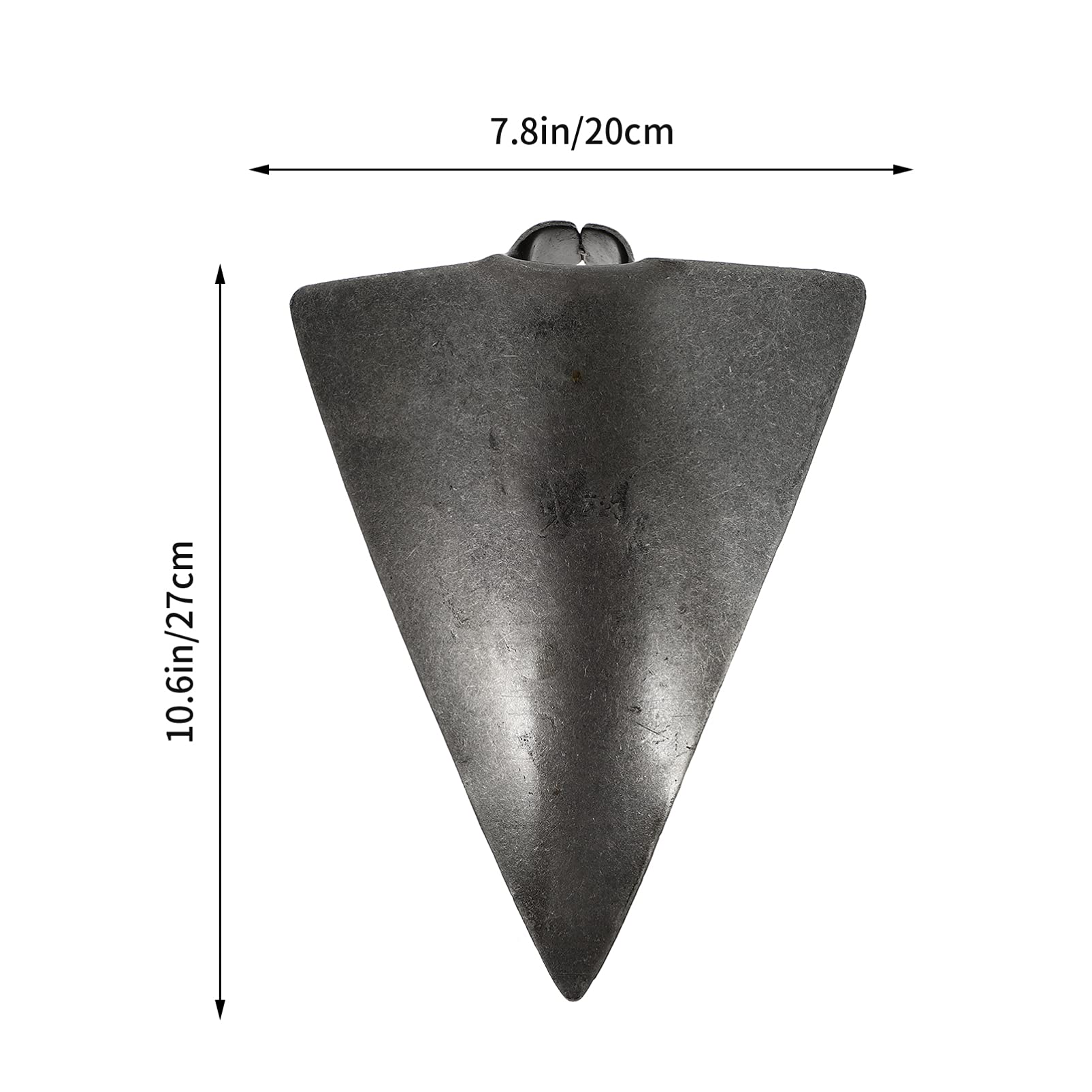 DOITOOL Triangle Hoe Head - Heavy Duty Steel Gardening Hoe for Digging and Weeding - 27x20cm Round Eye Replacement Hoe Head (Black) - Perfect for Vegetable Gardens, Flower Beds, and Farmland Maintenance