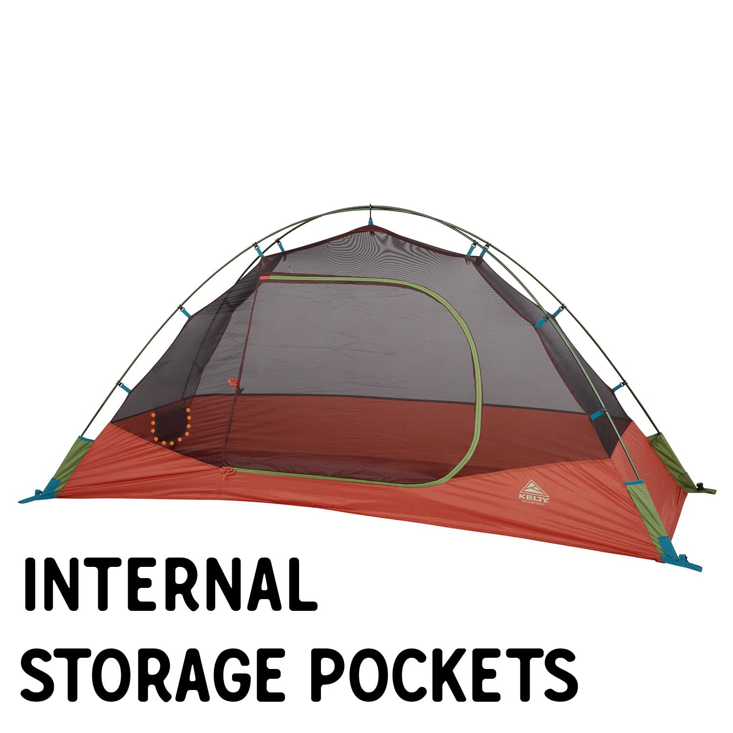 Kelty Discovery Trail Backpacking Tent - Lightweight 2-Person Camping Tent with Aluminum Poles, Easy Setup, Single Door & Vestibule - Perfect for Hiking, Backpacking & Outdoor Adventures (Includes Stuff Sack)