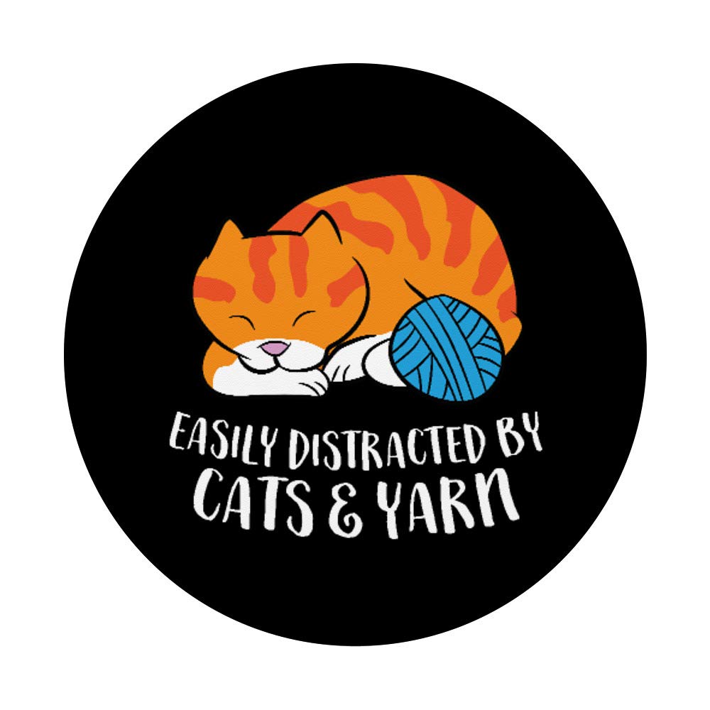 Knitting & Crochet PopSockets Swappable PopGrip - Fun Yarn Lover Accessory for Phone Stand & Grip - Perfect for Crafters, Knitting Enthusiasts & DIY Projects