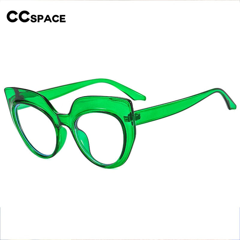 CCspace Women's Full Rim Cat Eye Eyeglasses Frame TR90 Lightweight & Durable - Stylish Reading Glasses for Work, Office & Everyday Wear