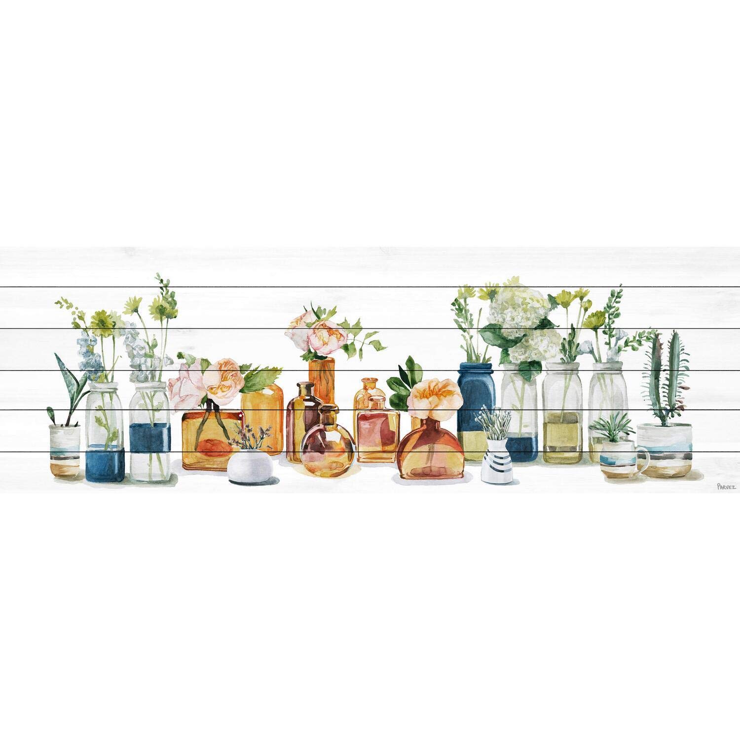 Parvez Taj Lined up Bottles II Painting Print - 45