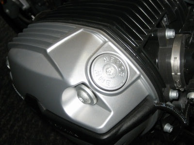 BMW R1250 R1200 Hexhead Oil Filler Cap - Silver Aluminum Alloy Secure Replacement for Boxer WC Motorcycles - Perfect for Engine Protection & Off-Road Riding