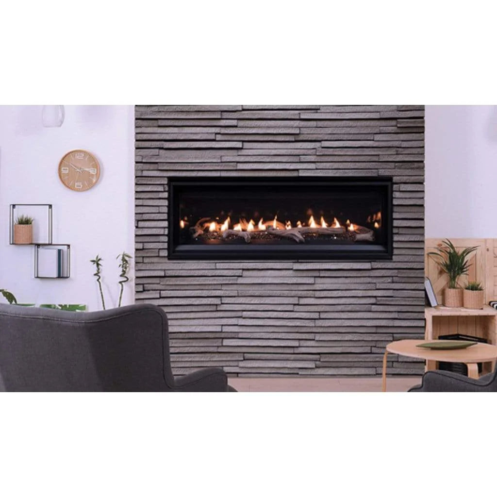 55 Inch Contemporary Linear Direct Vent Gas Fireplace - DRL2055 | Modern Home Heating Solution for Living Rooms & Bedrooms