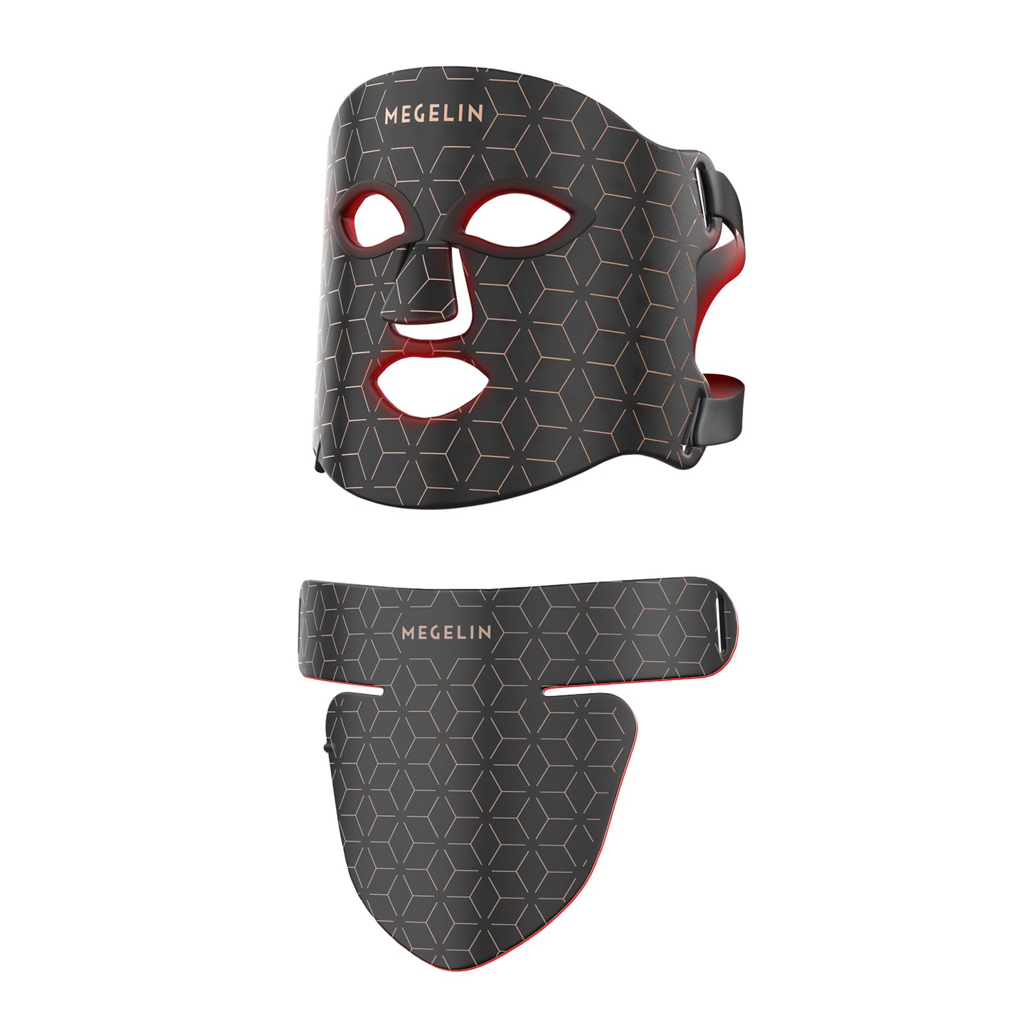 7 Colors LED Red Light Therapy Mask for Face & Neck - Infrared Light Skin Rejuvenation & Anti-Aging Treatment - Perfect for Home Spa, Acne Relief, and Wrinkle Reduction (Black)