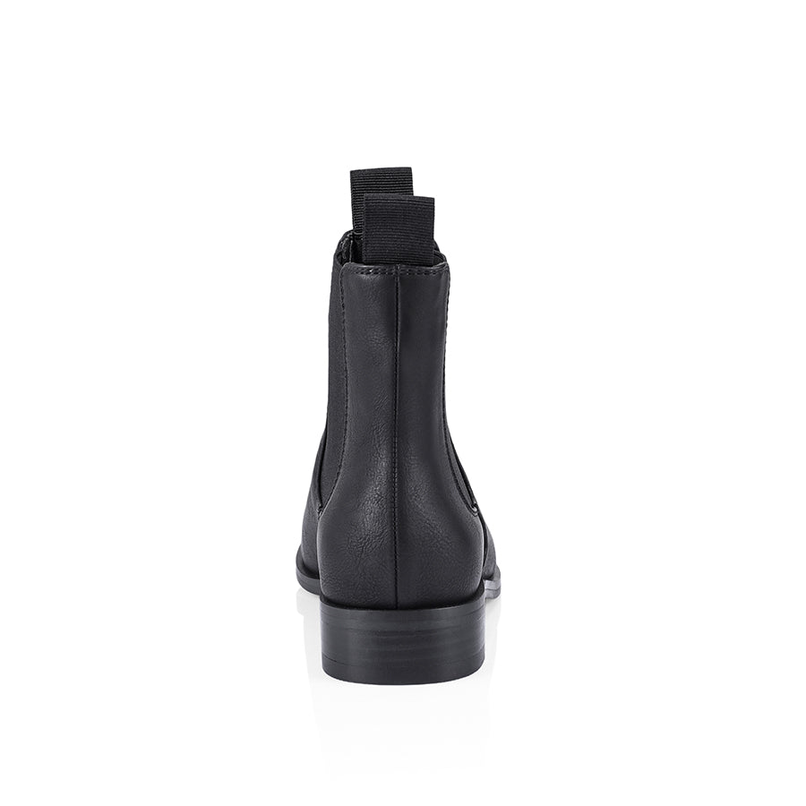 Harper Chelsea Boots for Women - Black Softee Leather Ankle Boots - Comfortable & Stylish for Casual Outings, Work & Fall Fashion