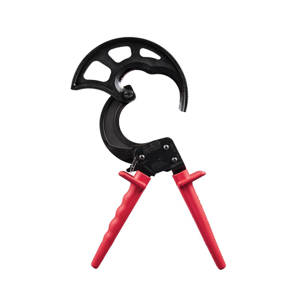 Klein Tools 63750 Ratcheting Cable Cutter - Professional 1000 MCM Wire Cutting Tool for Electricians | Perfect for Cable Preparation & Electrical Installations