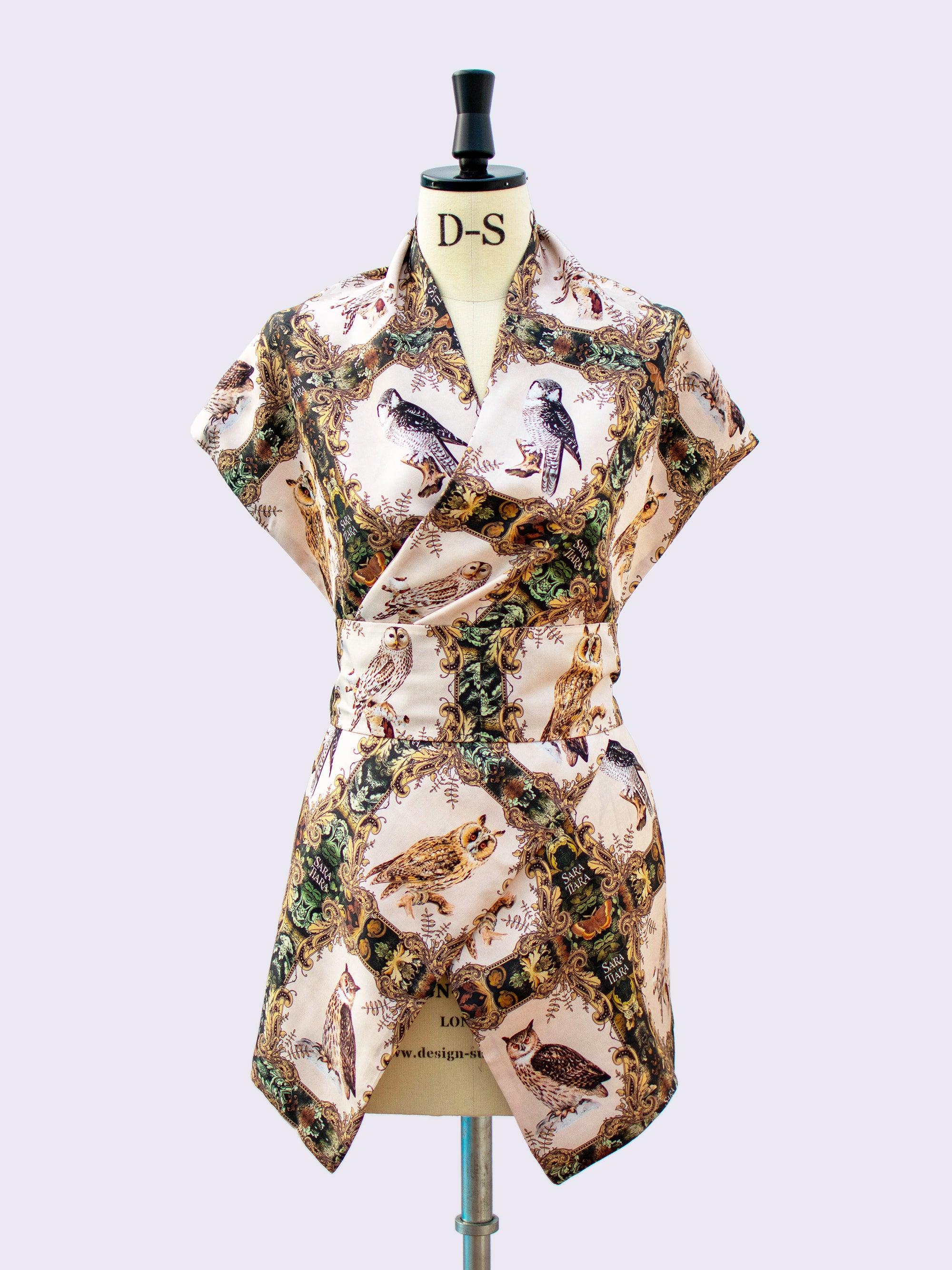 Stylish Silk Maxi Scarf with Owl Print - Elegant Fashion Accessory for Women, Perfect for Parties, Weddings & Everyday Wear