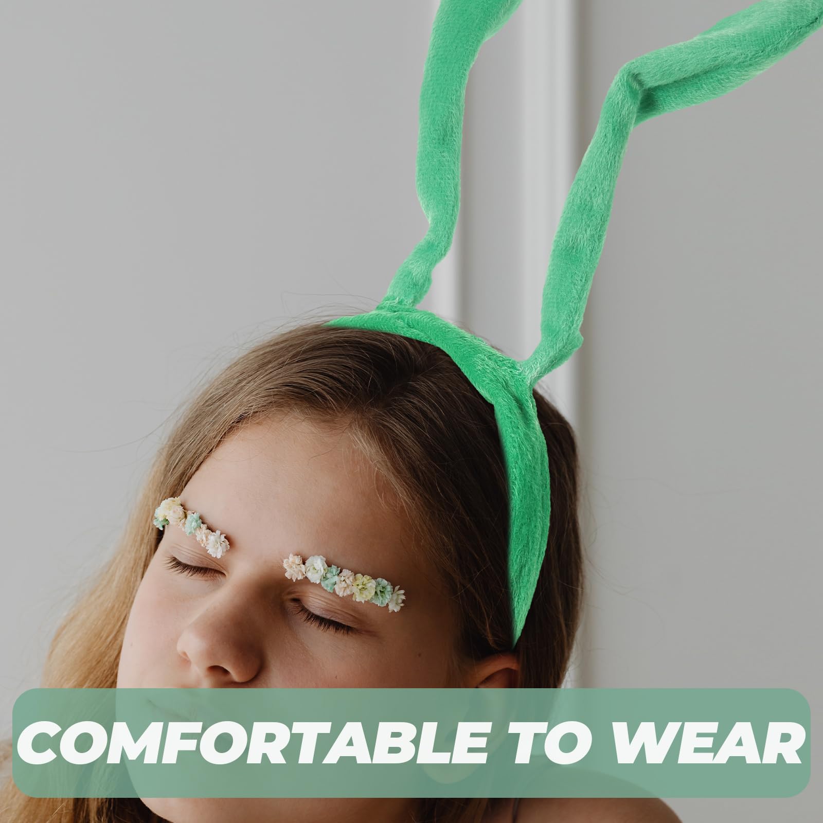 Funny Christmas Boy Costume Plush Headband - Stocking Stuffers for Adults, Animal Hair Accessories & Antenna Apparel (Green) - Perfect for Holiday Parties, Cosplay & Festive Gift Exchanges