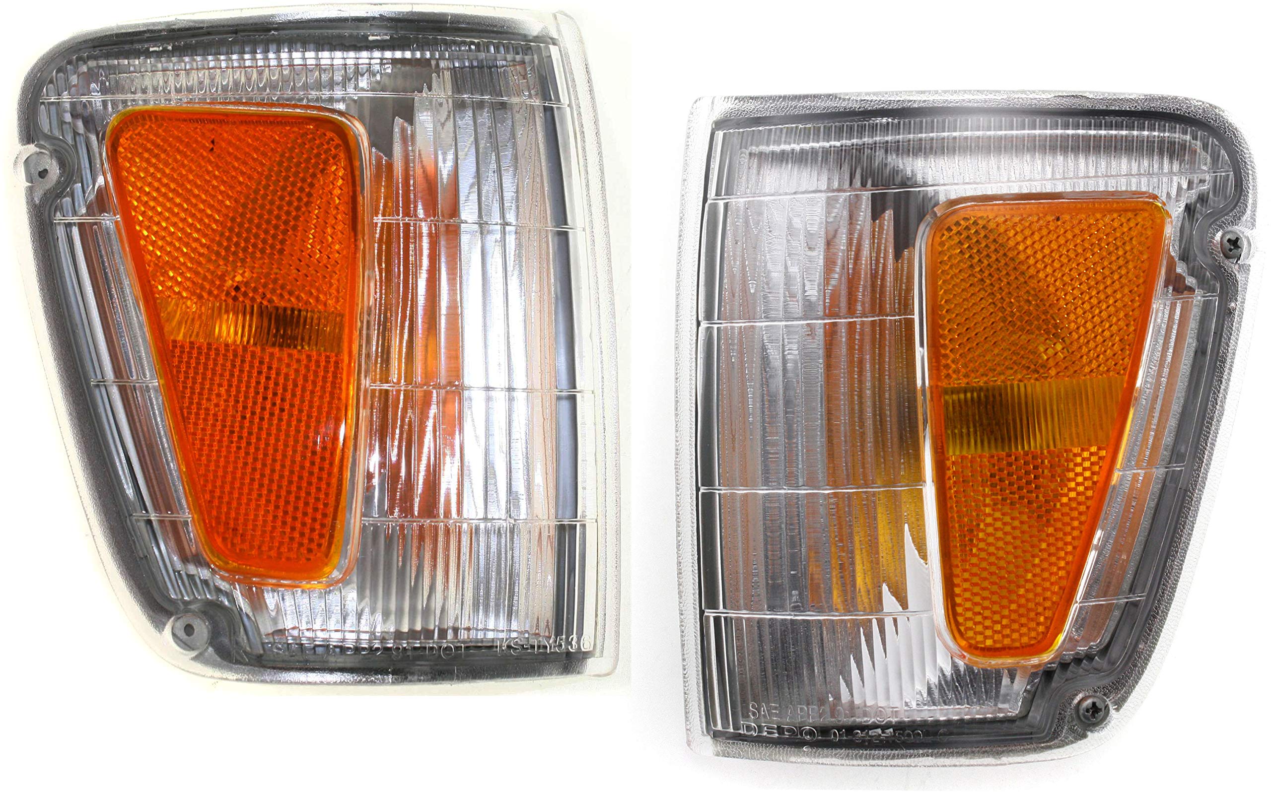 Garage-Pro Corner Parking Light Set for 1993-1998 Toyota T100 - Driver & Passenger Side with Bulbs | Durable Replacement for Nighttime Safety & Enhanced Visibility