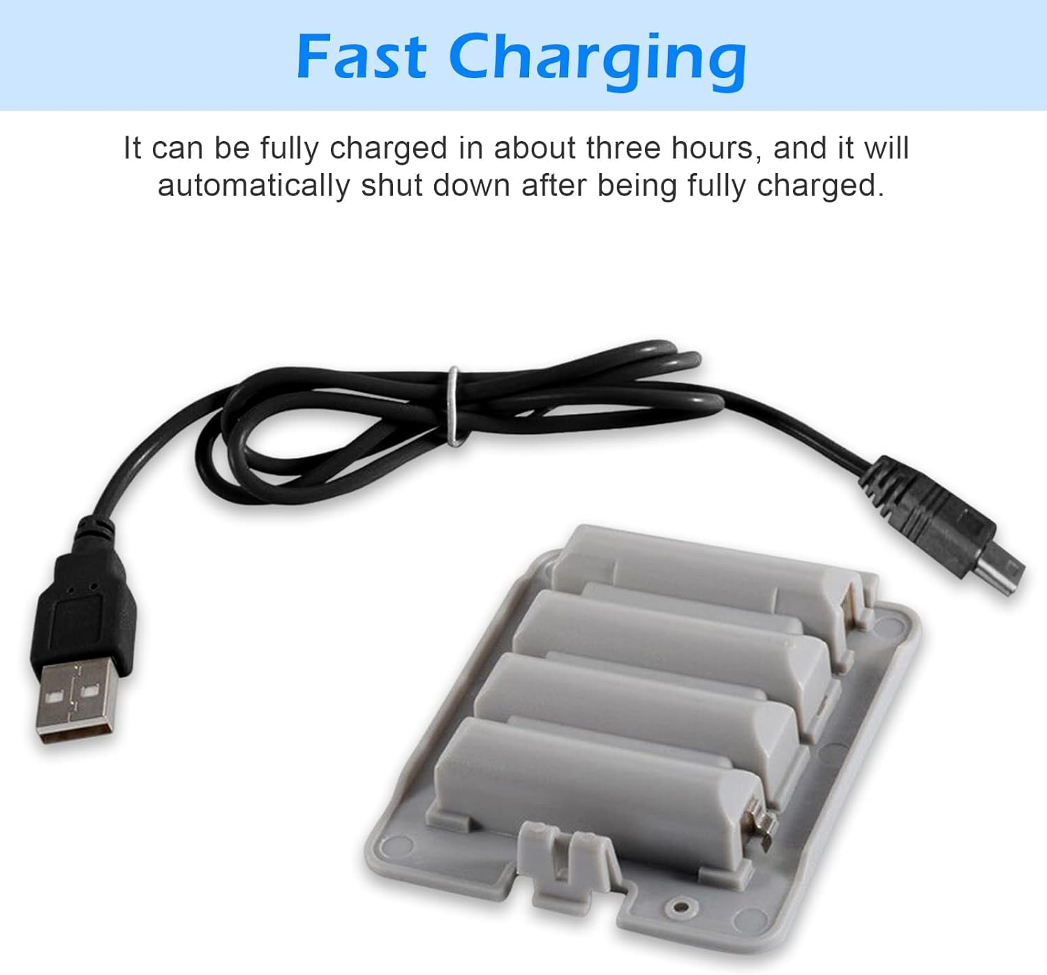 High Capacity 3800mAh Rechargeable Battery Pack with Cable for Wii Fit Balance Board - Long Lasting Replacement Battery for Nintendo Wii Fit Board - Perfect for Home Fitness Gaming & Workout Sessions