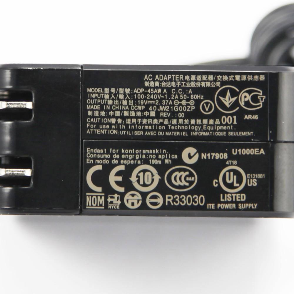 Original ASUS 45W AC Adapter Charger for Chromebook C202S C202SA C202SA-YS02 C202SA-YS01 - Perfect for Home, Office & School Use