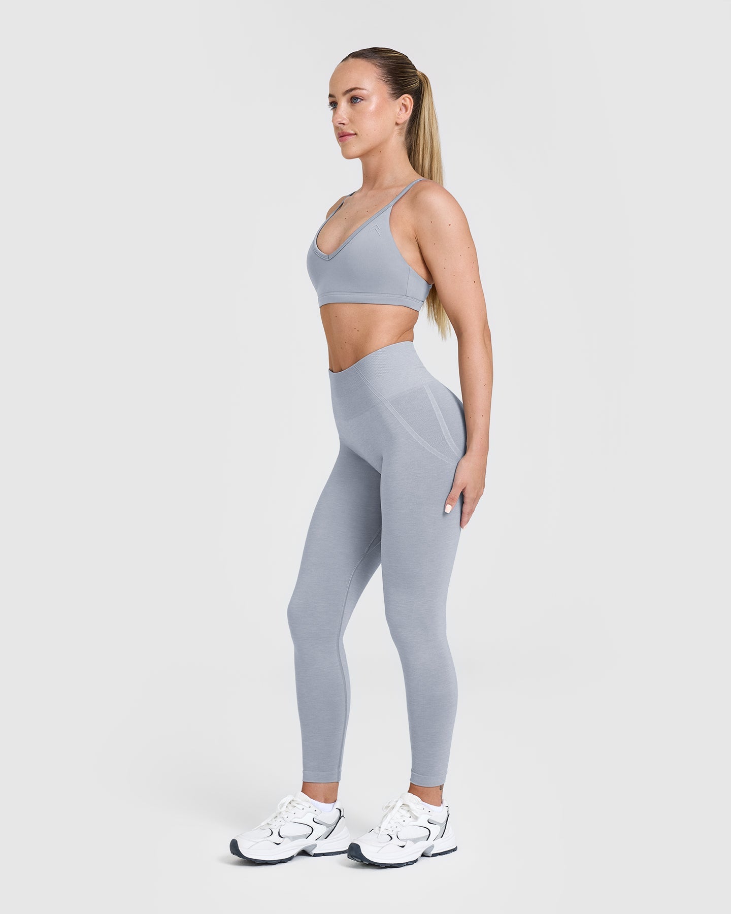 Timeless Strappy Bralette - Comfortable Wireless Bra for Women | Metal Grey | Perfect for Yoga, Lounge & Everyday Wear