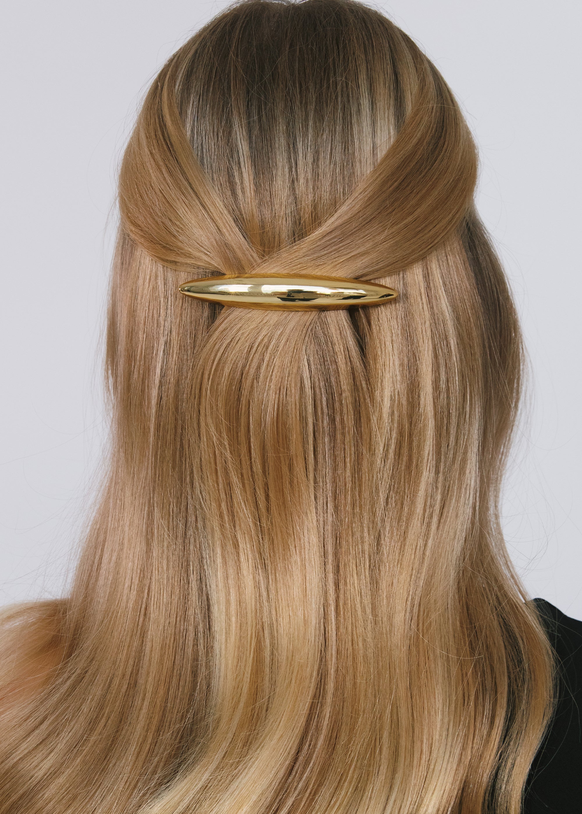 Maxine Barrette Gold Hair Clips - Elegant & Shiny Hair Accessories for Women & Girls - Perfect for Weddings, Parties & Everyday Styling
