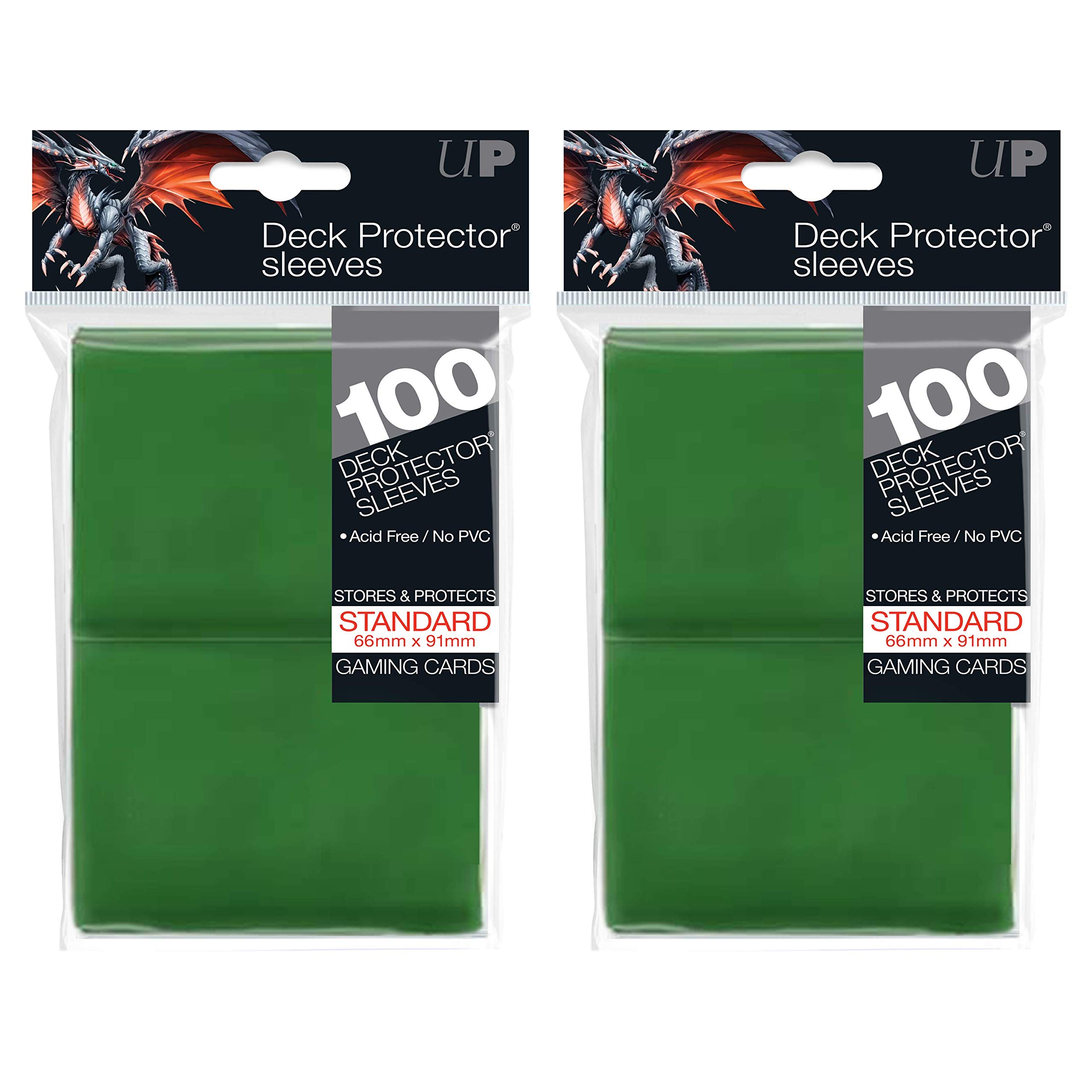 Ultra Pro Standard Solid Green Deck Protector Sleeves for MTG, Pokemon & Yugioh Trading Cards (200-Count) - Perfect for Card Game Tournaments & Collectible Storage