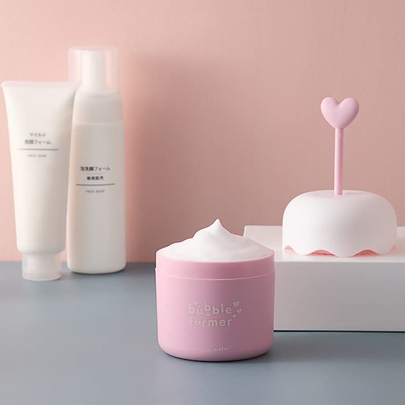 1pc Pink Facial Cleanser Foam Cup - Electric Bubble Maker for Deep Skin Cleansing & Care | Perfect for Daily Skincare Routine & Spa Treatments at Home