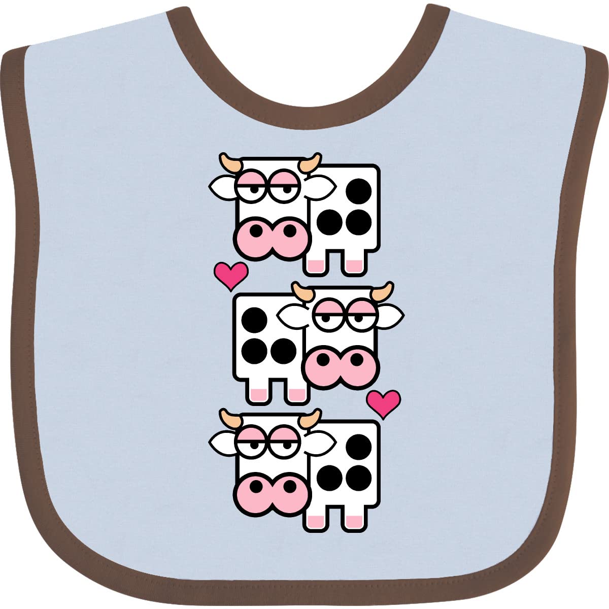Inktastic Cow Baby Clothes - Adorable Farm Animal Design Baby Bib for Newborns & Infants - Perfect for Feeding, Drool Protection & Cute Photo Shoots