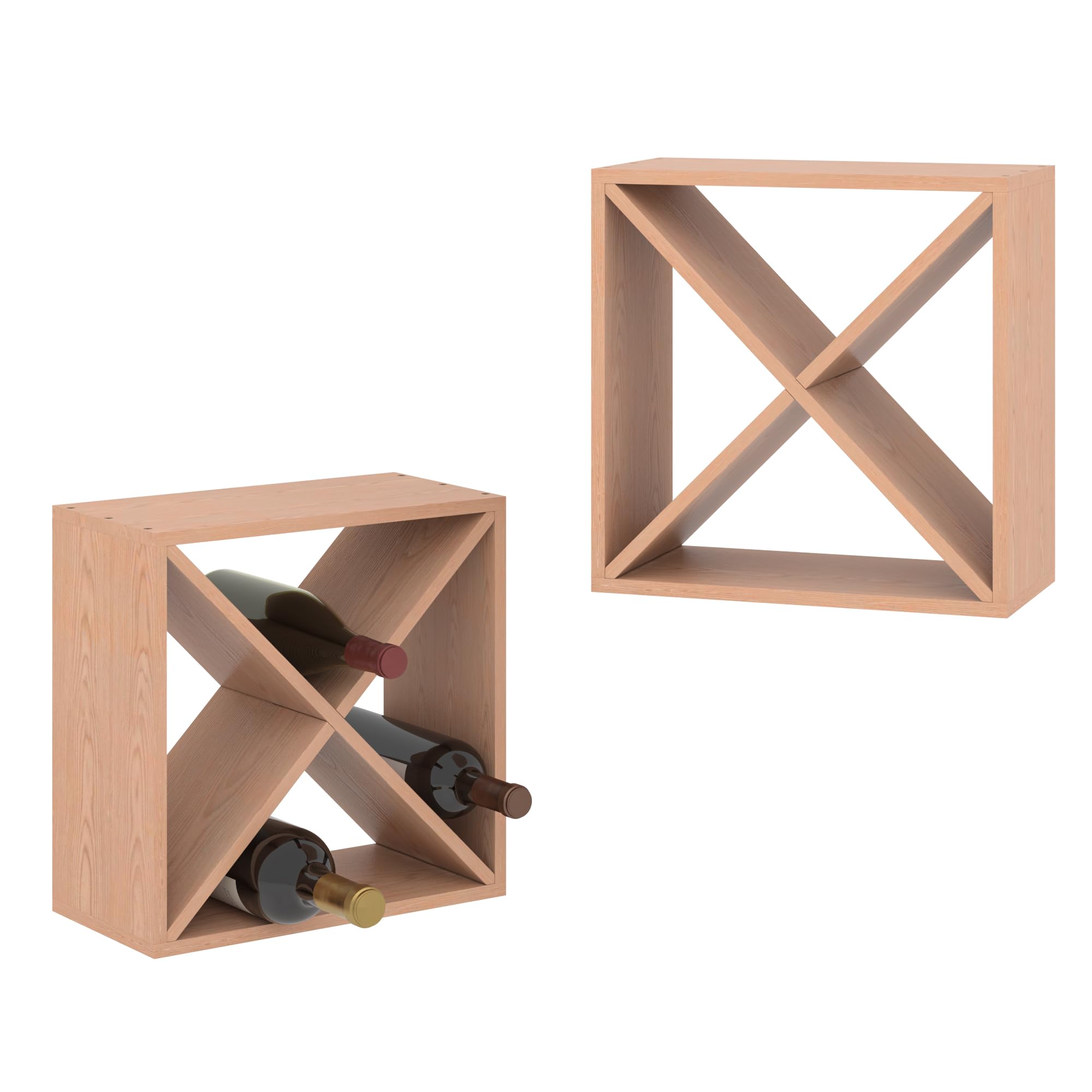 JAXPETY 48 Bottle Stackable Wine Rack - Freestanding Floor Liquor Storage Cabinet for Wine Cellar, Kitchen & Dining Room - Perfect for Home Bar, Restaurant & Wine Collection Display