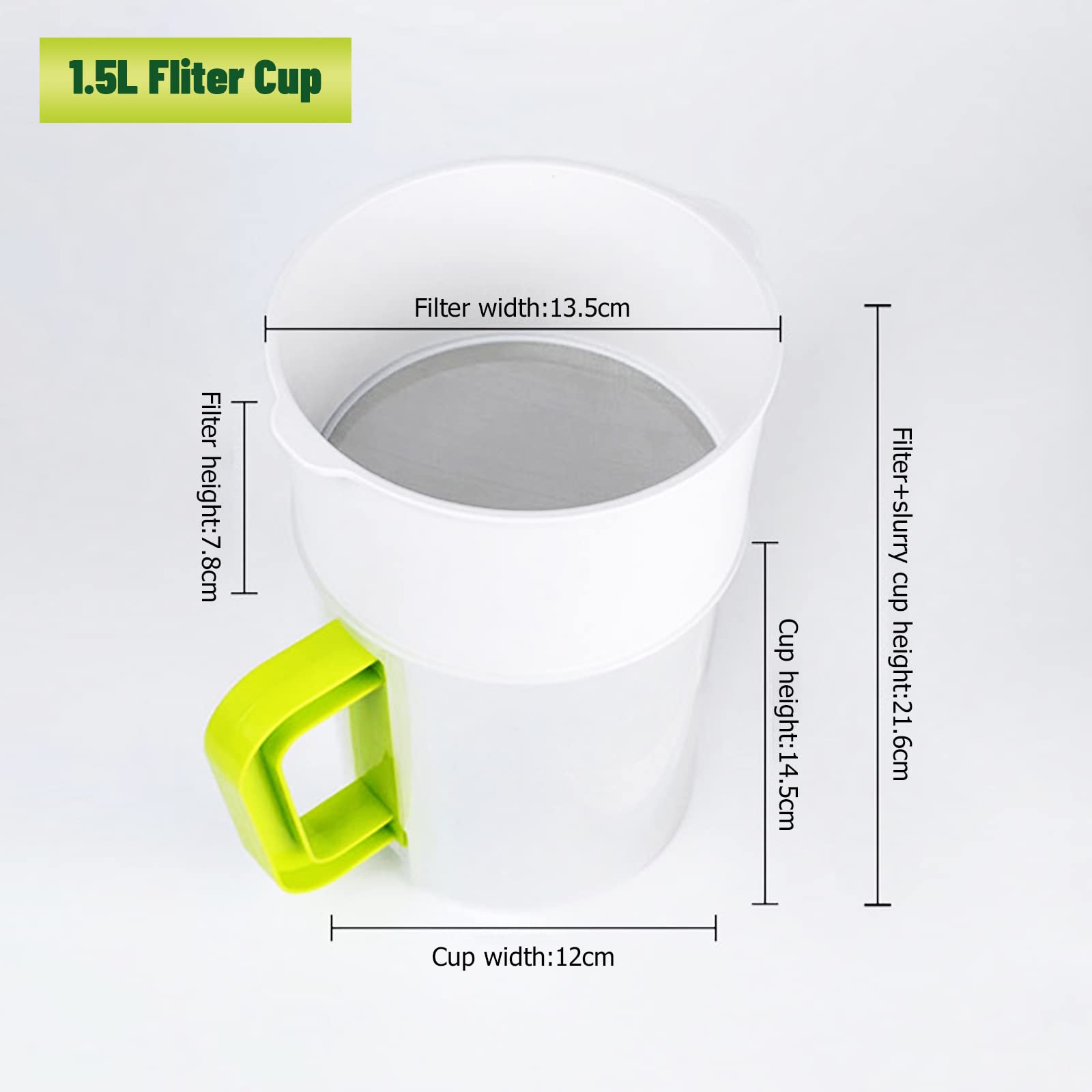 1.5 Quart Food Strainer & Yogurt Maker - Nut Milk Bag Replacement, Soy Milk & Juice Filter - Perfect for Home Chefs - Ideal for Almond Milk, Greek Yogurt & Cold Brew Coffee Making