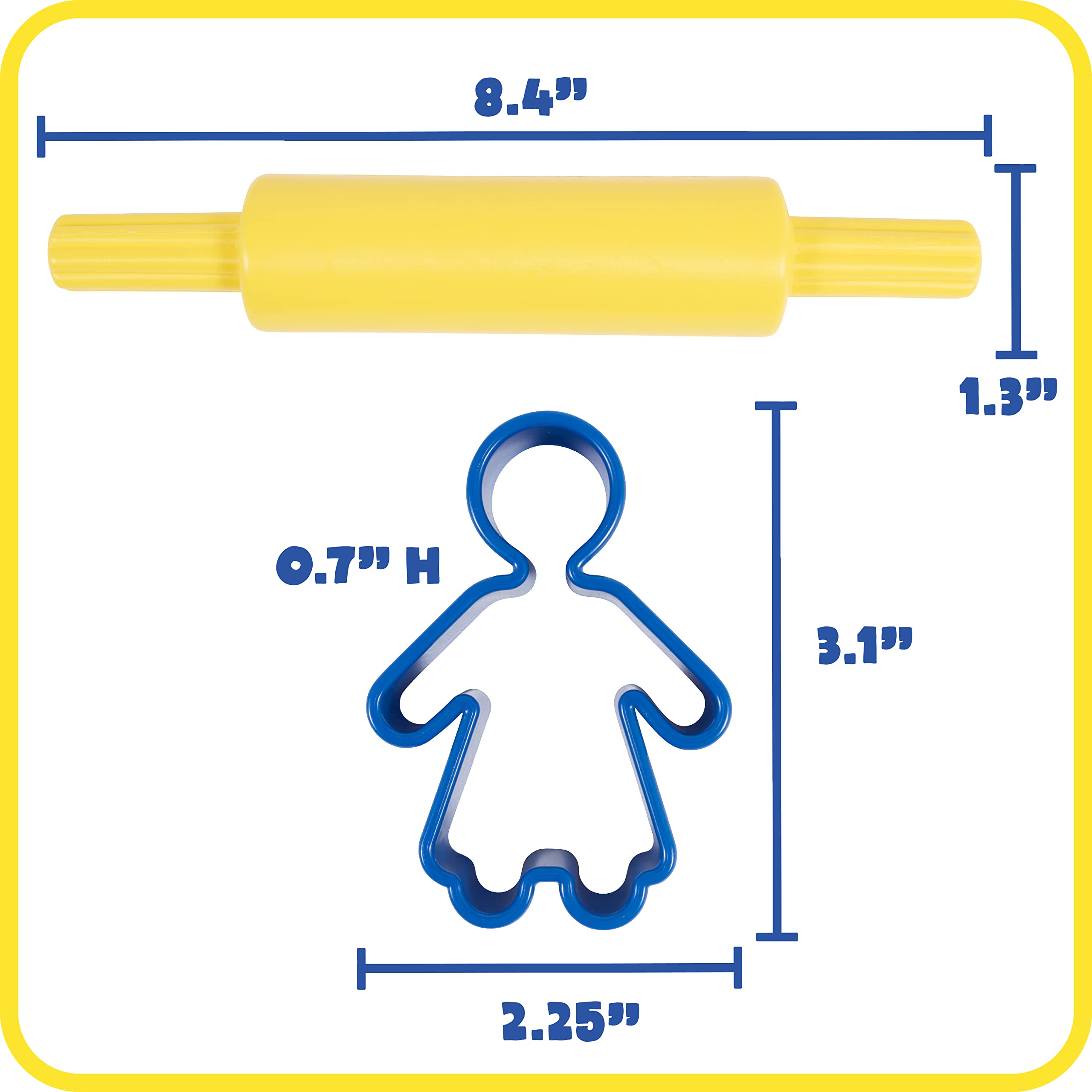 READY 2 LEARN 17-Piece Dough Roller and Cutters Set for Kids Ages 18 Months+ | Toddler Arts & Crafts Supplies | Roll, Cut, Mold & Play Dough Tools | Perfect for Preschool Learning & Creative Play at Home or Classroom