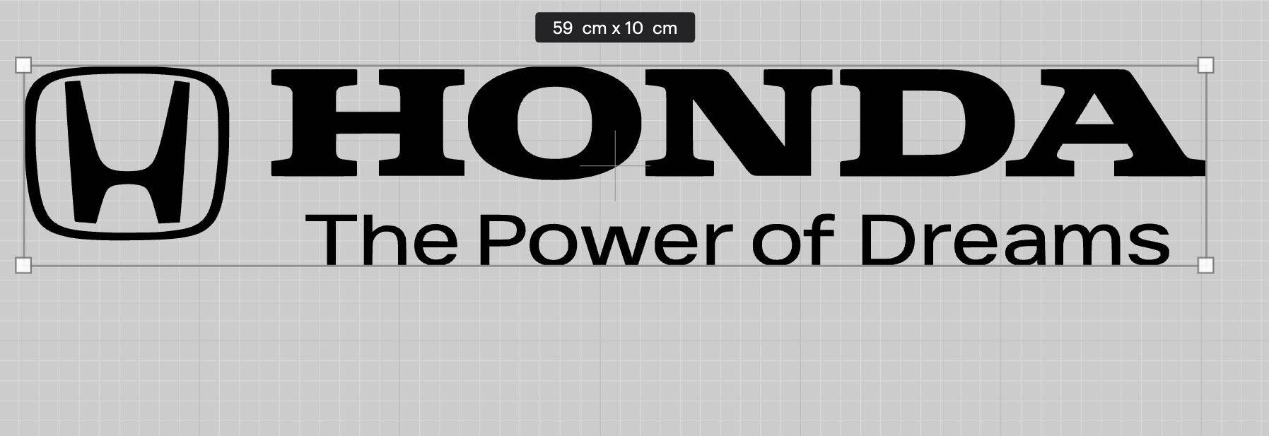 Custom EPP® Windshield & Bumper Stickers - Honda 'The Power of Dreams' Decals for Cars, Trucks & Motorcycles - Perfect for Showcasing Brand Loyalty & Personal Style