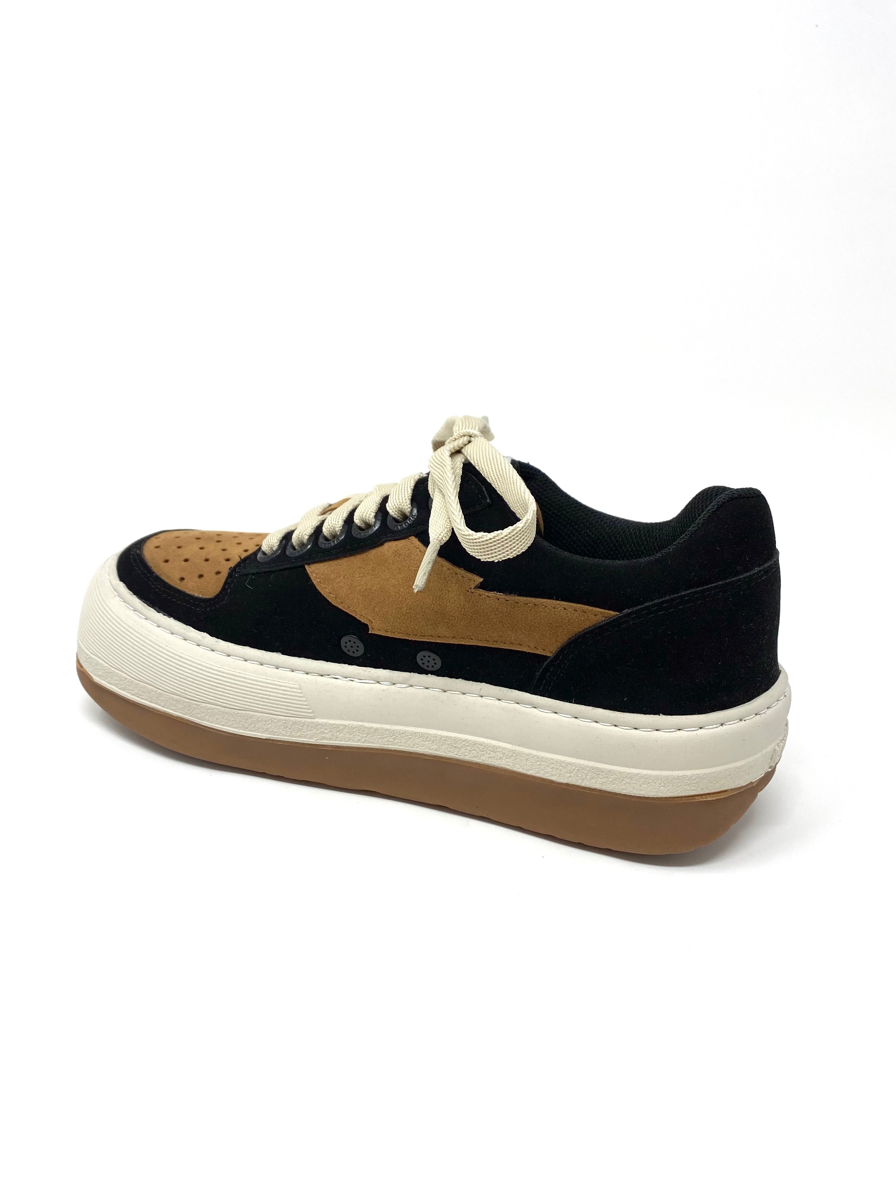 King55 Black Harajuku Sneakers - Stylish & Comfortable Casual Shoes for Women | Perfect for Streetwear, Daily Wear & Fashion Outfits