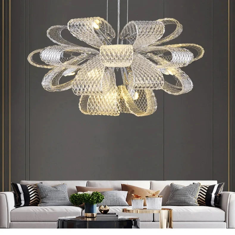 Luxury Chrome and Crystal Chandelier - Elegant Ceiling Light Fixture for Dining Room, Living Room, Bedroom Decor | Modern Home Lighting Solution