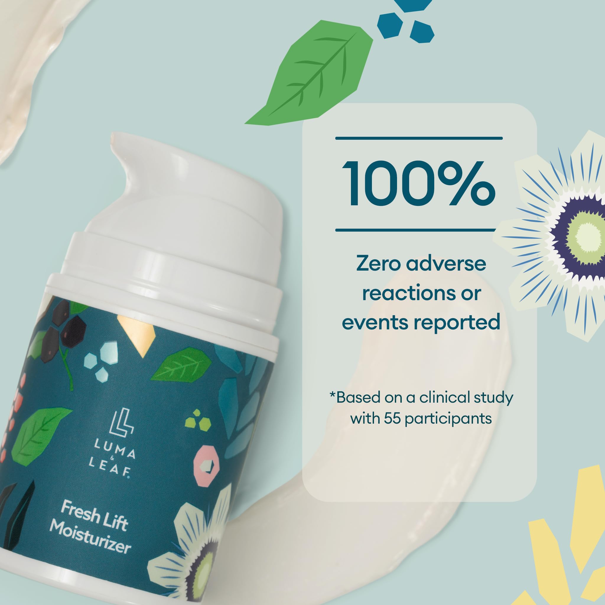 LUMA & LEAF Fresh Lift Anti-Aging Facial Moisturizer - 1.7 Fl Oz Hydrating Collagen Cream for Wrinkle Reduction & Skin Elasticity | Natural Daily Moisturizer with Skin Barrier Protection | Perfect for Mature Skin & Nighttime Skincare Routine