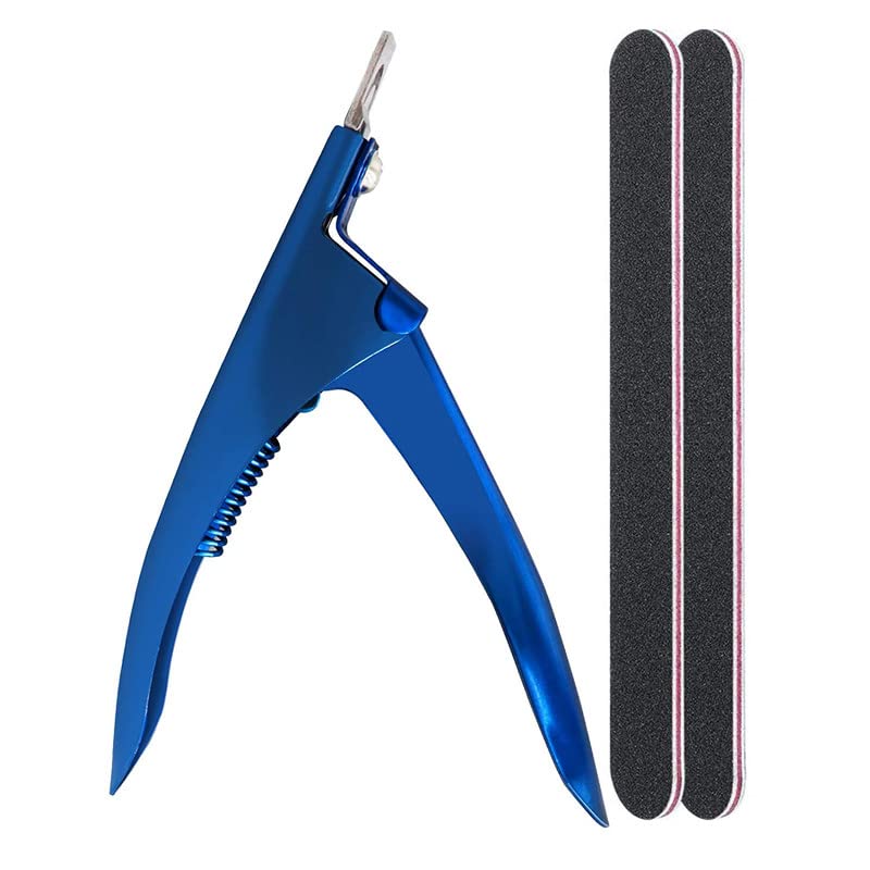 FAMEZA Professional Stainless Steel Nail Clippers & Acrylic Nail Trimmer Set with Nail Files - Perfect for DIY Manicure, False Nail Tips Cutting & Home Salon Use