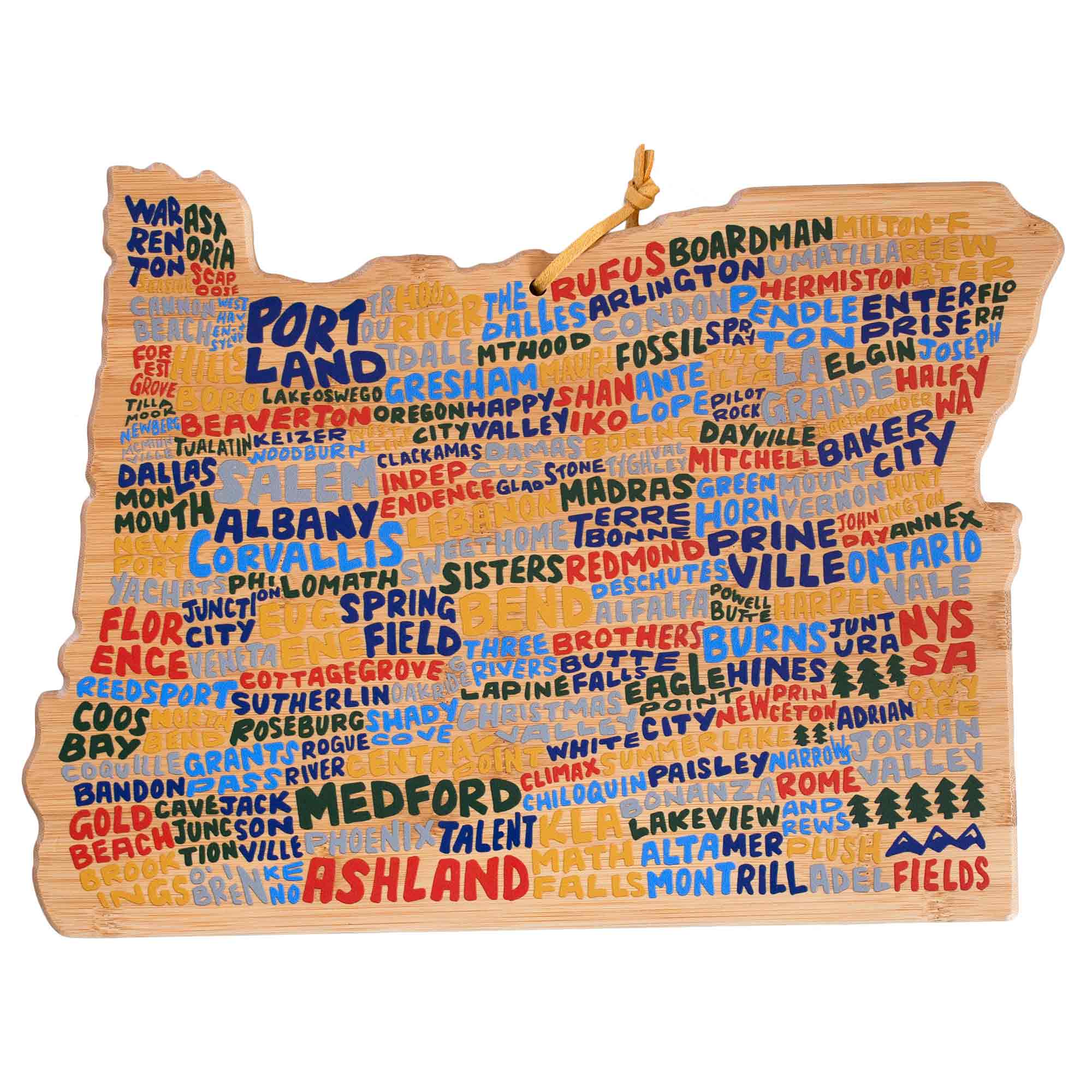 Premium Oregon Wood Cutting Board with Artistic Design by Wander on Words™ - Perfect for Kitchen, Charcuterie Boards & Home Decor