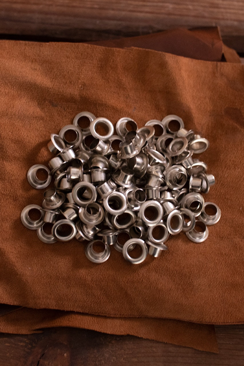 8.0mm Eyelet Shaft with 6.0mm Length & 14.5mm U-Shape - Iron/Nickel Metal Fastener for Leather Craft, DIY Projects & Industrial Applications